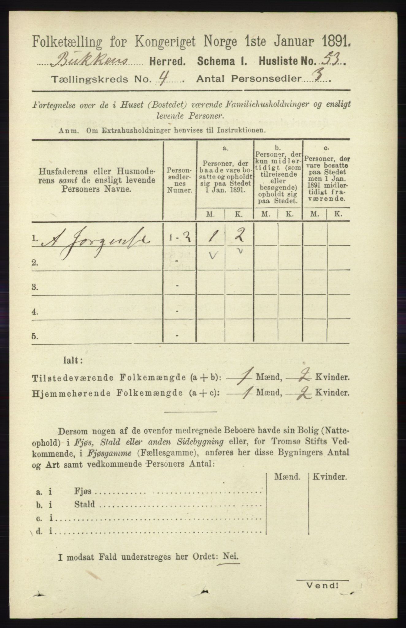 RA, 1891 census for 1145 Bokn, 1891, p. 861