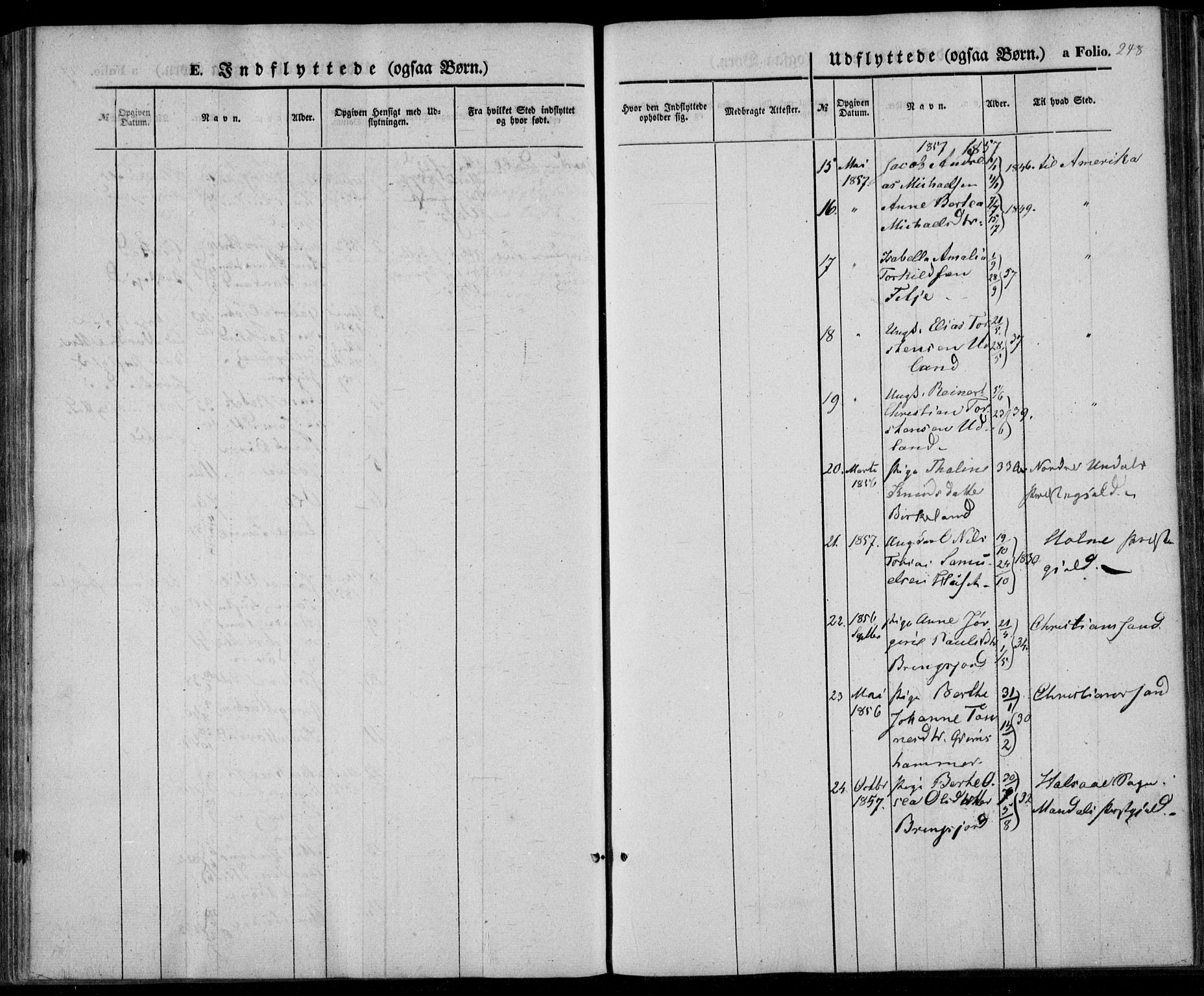 Lyngdal sokneprestkontor, AV/SAK-1111-0029/F/Fa/Fac/L0009: Parish register (official) no. A 9, 1852-1864, p. 248