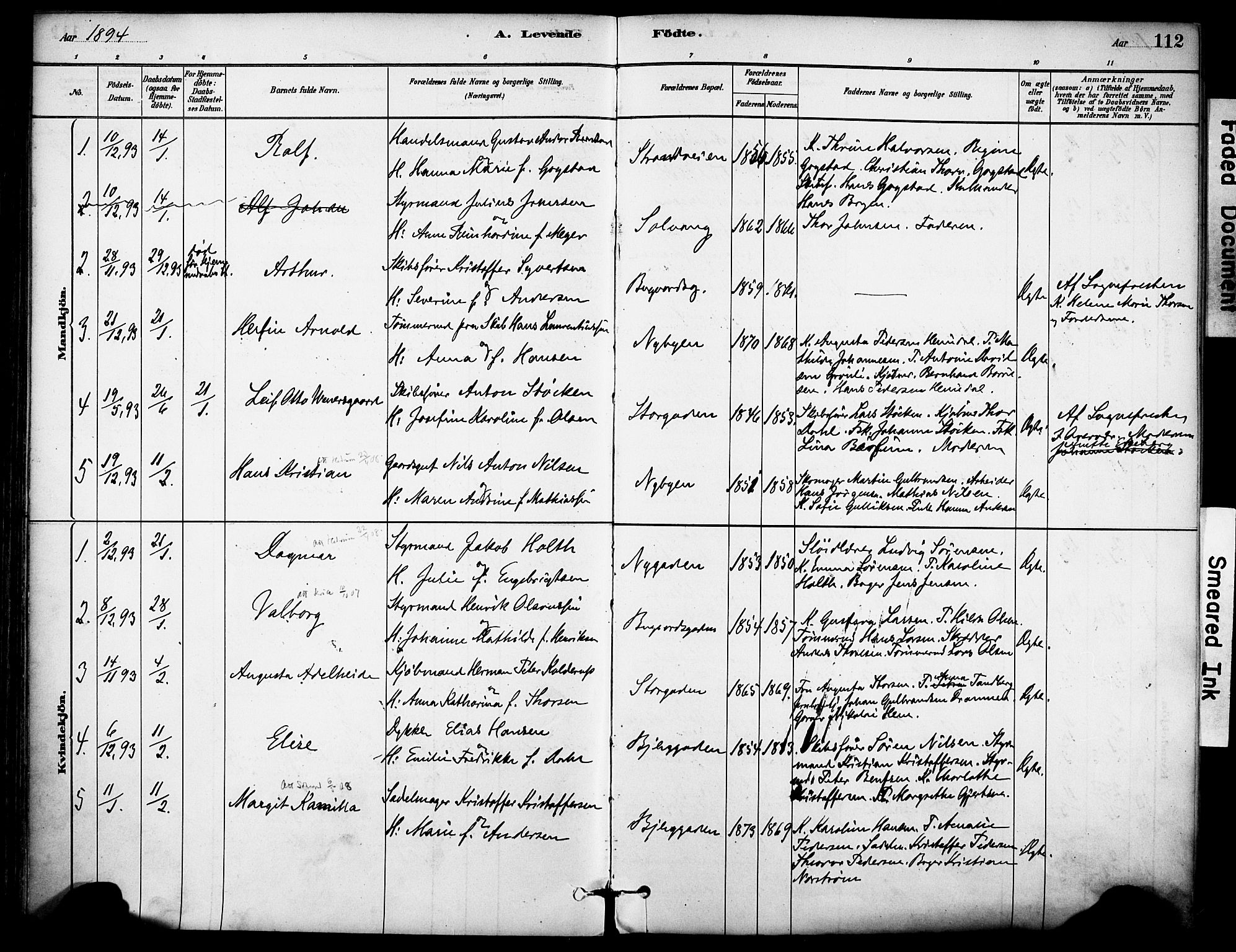 Sandefjord kirkebøker, SAKO/A-315/F/Fa/L0002: Parish register (official) no. 2, 1880-1894, p. 112