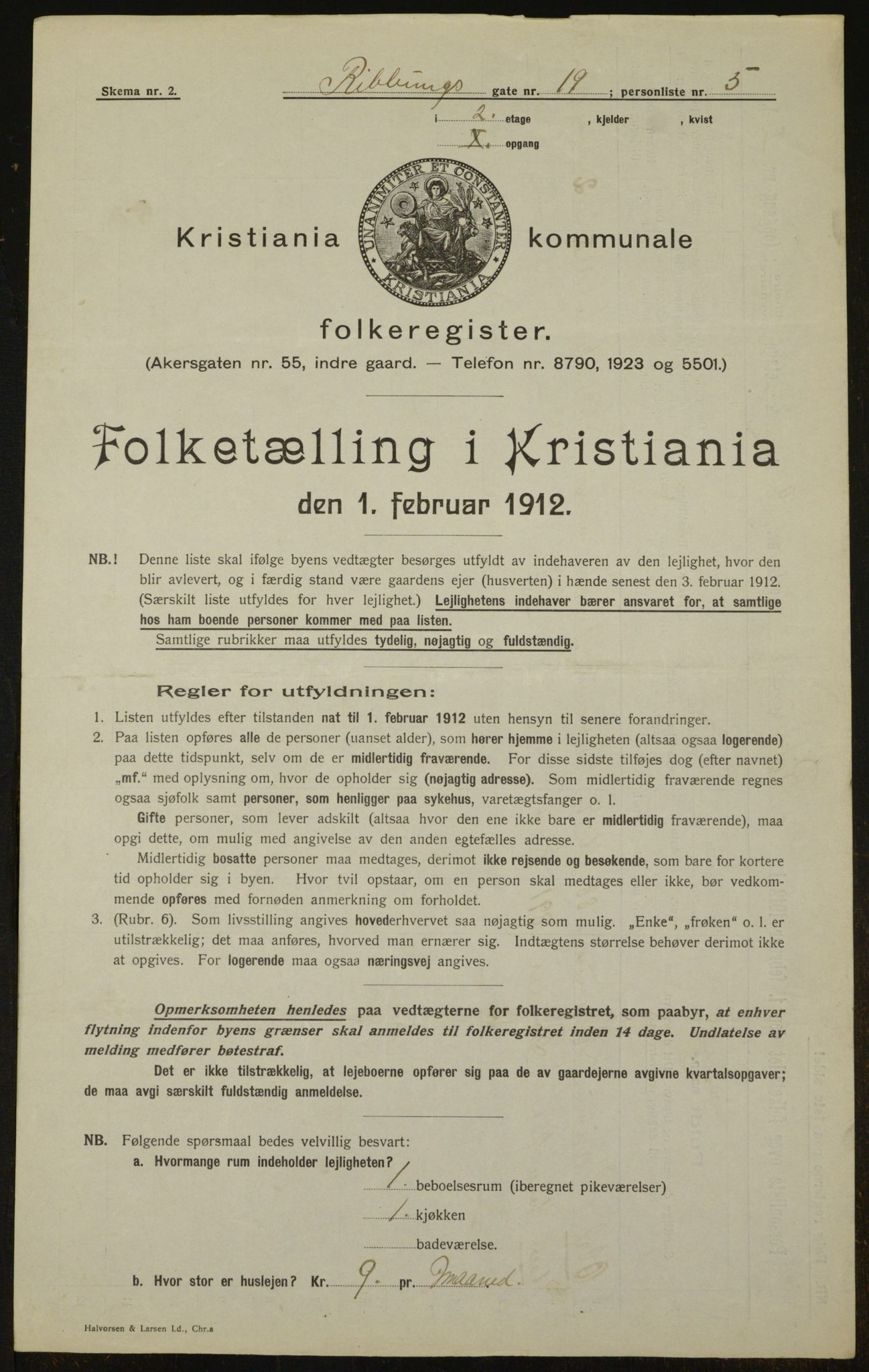 OBA, Municipal Census 1912 for Kristiania, 1912, p. 83224
