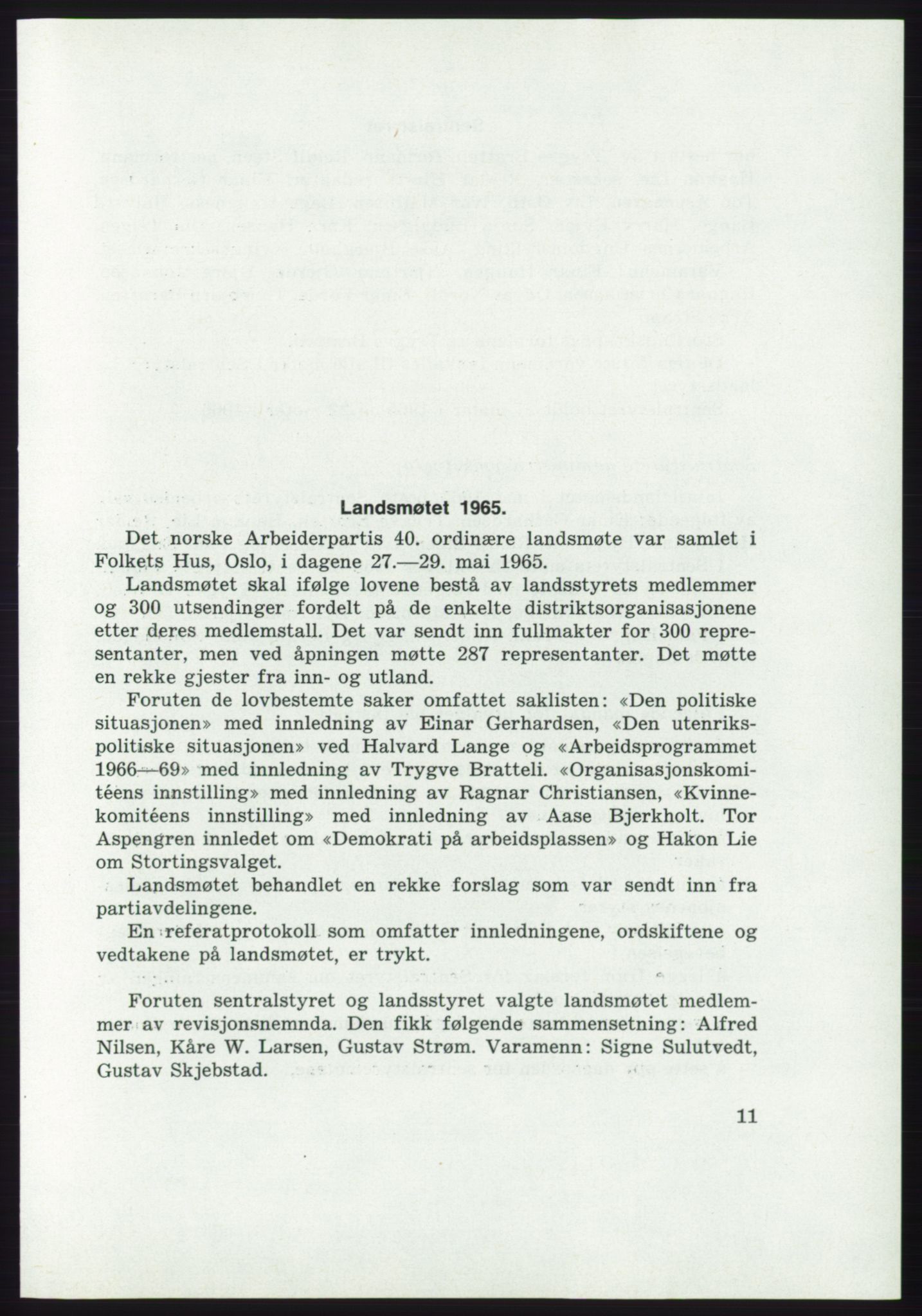 Det norske Arbeiderparti - publikasjoner, AAB/-/-/-: Beretning 1965-1966, 1965-1966, p. 11