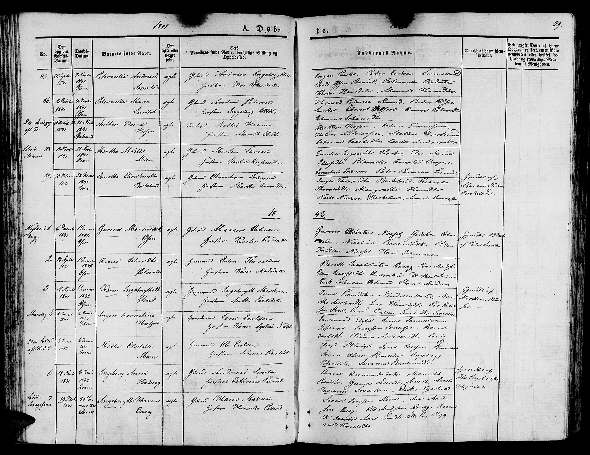 Ministerialprotokoller, klokkerbøker og fødselsregistre - Sør-Trøndelag, SAT/A-1456/657/L0703: Parish register (official) no. 657A04, 1831-1846, p. 59