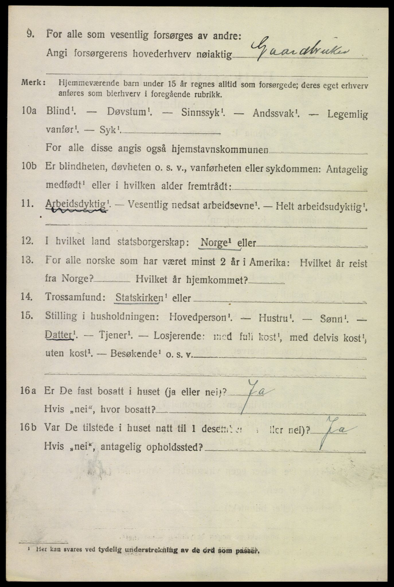 SAH, 1920 census for Fåberg, 1920, p. 13877