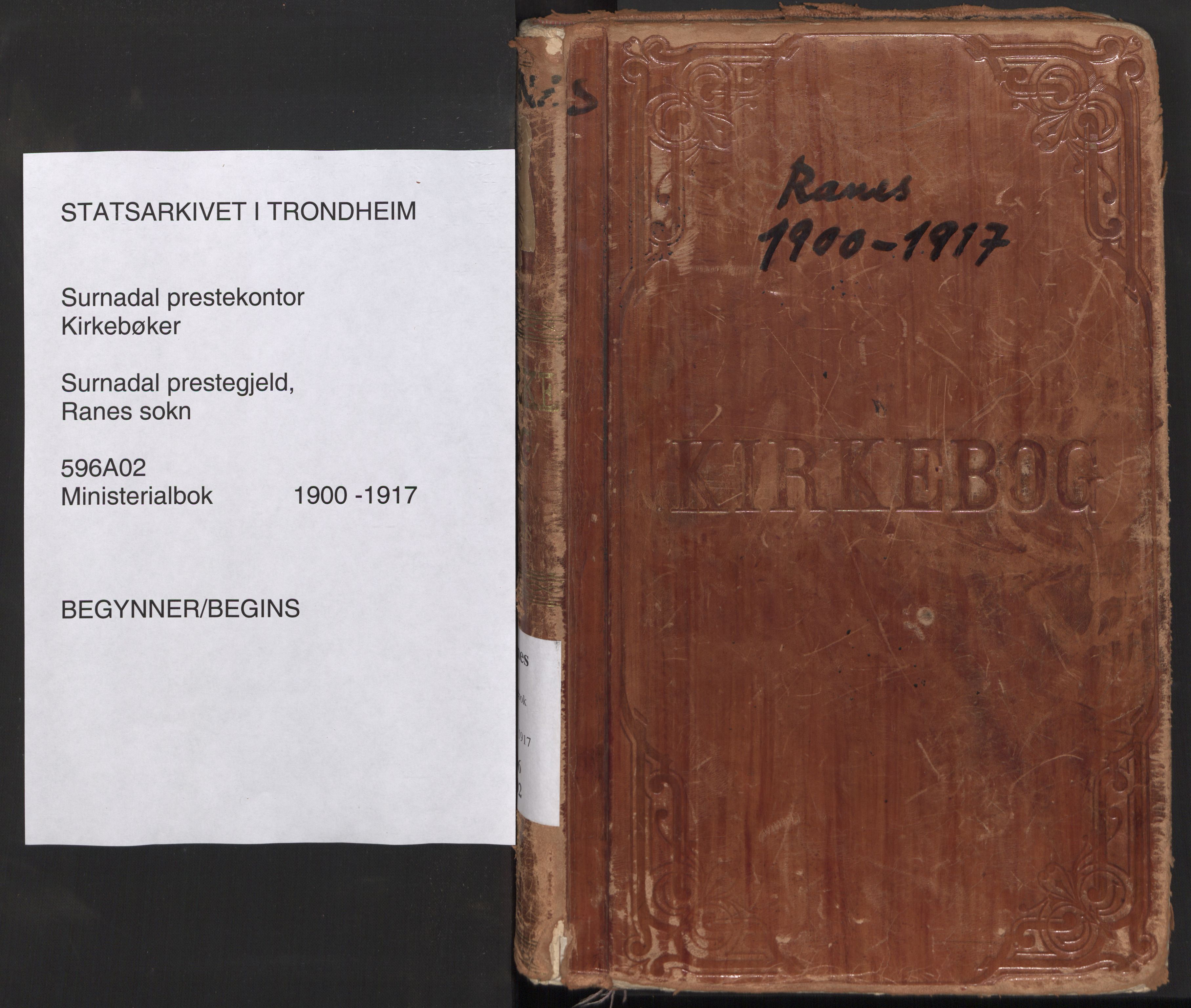 Ministerialprotokoller, klokkerbøker og fødselsregistre - Møre og Romsdal, SAT/A-1454/596/L1057: Parish register (official) no. 596A02, 1900-1917