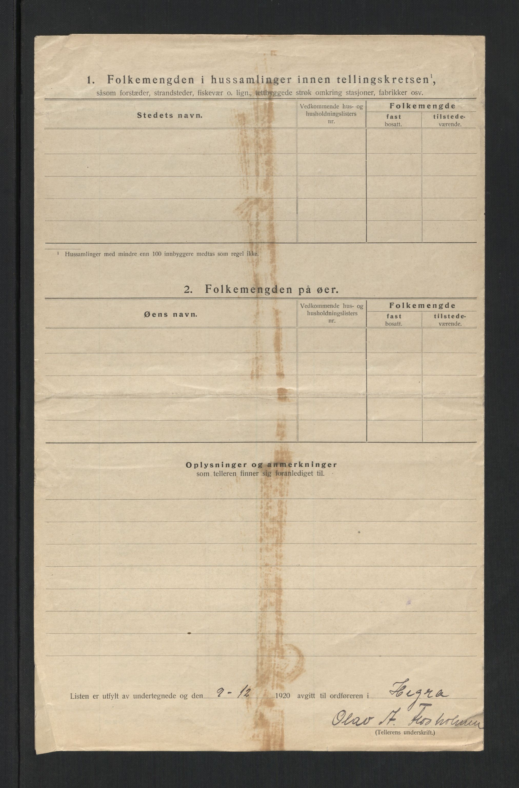 SAT, 1920 census for Hegra, 1920, p. 35
