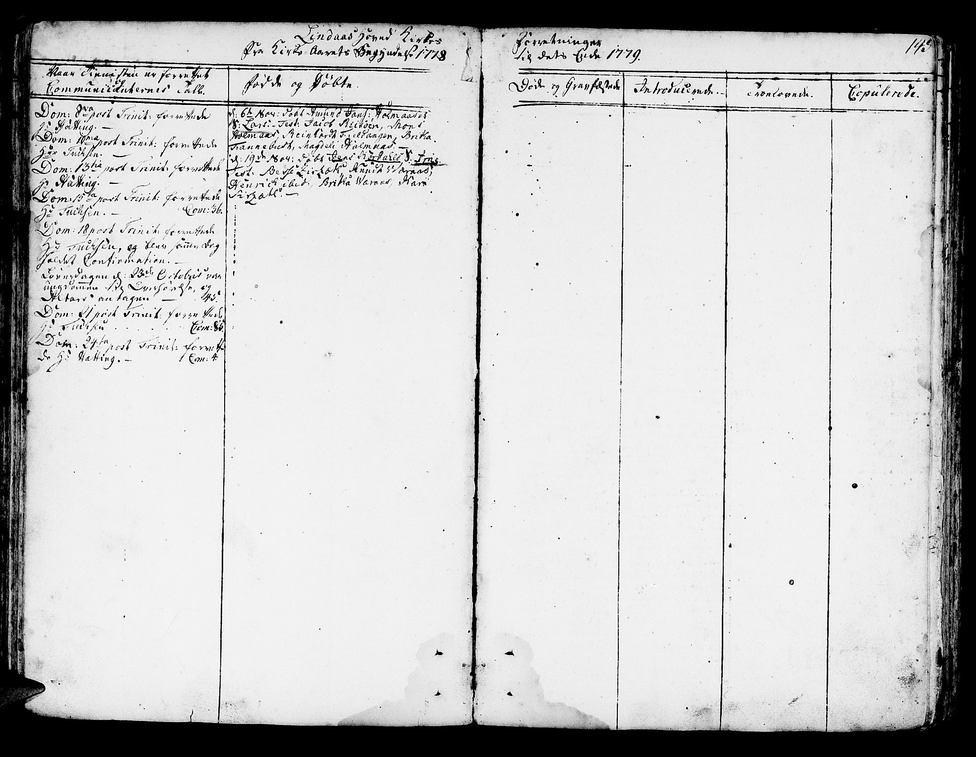 Lindås Sokneprestembete, AV/SAB-A-76701/H/Haa/Haaa/L0004: Parish register (official) no. A 4, 1764-1791, p. 145