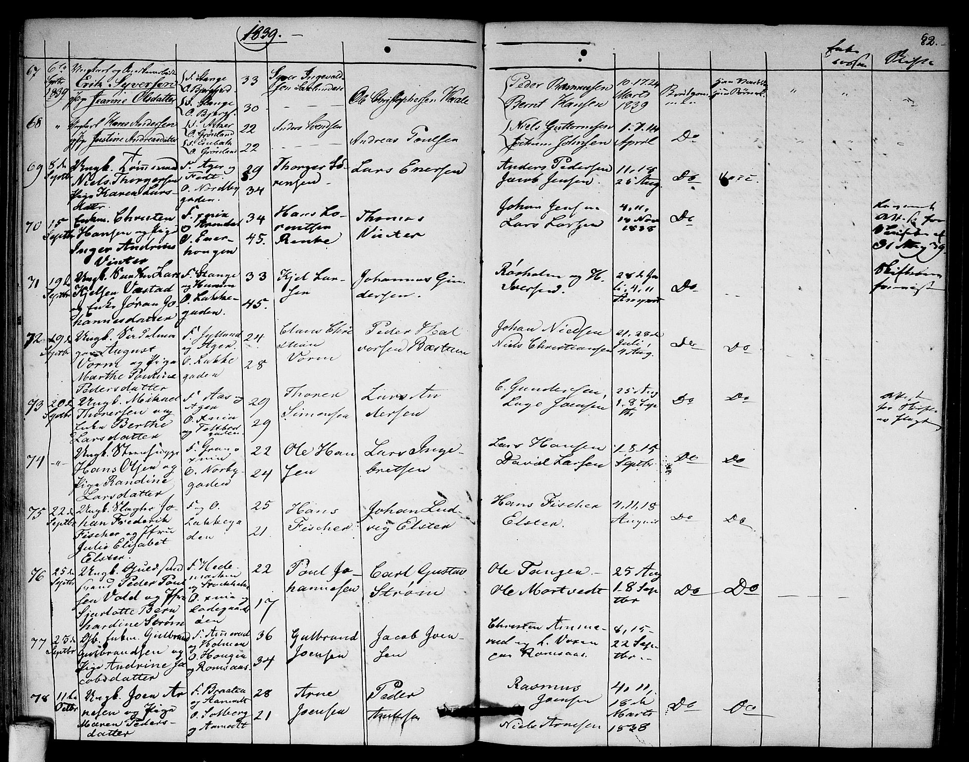 Aker prestekontor kirkebøker, SAO/A-10861/F/L0018: Parish register (official) no. 18, 1829-1853, p. 82