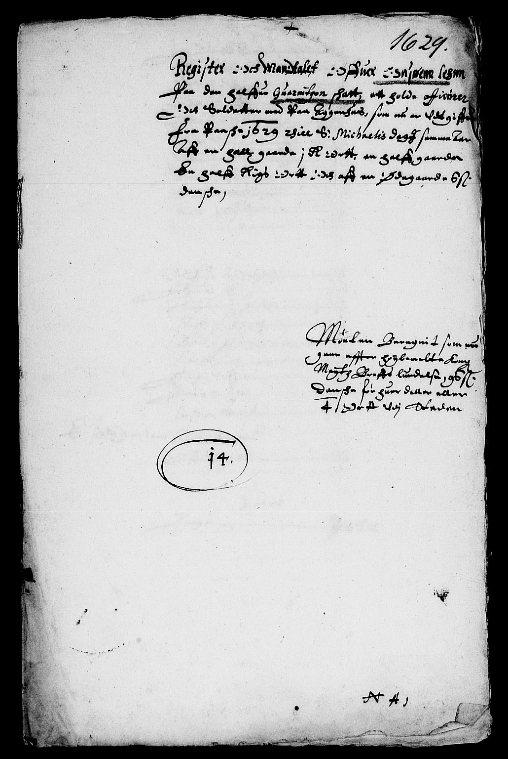 Rentekammeret inntil 1814, Reviderte regnskaper, Lensregnskaper, AV/RA-EA-5023/R/Rb/Rba/L0098: Akershus len, 1629-1630