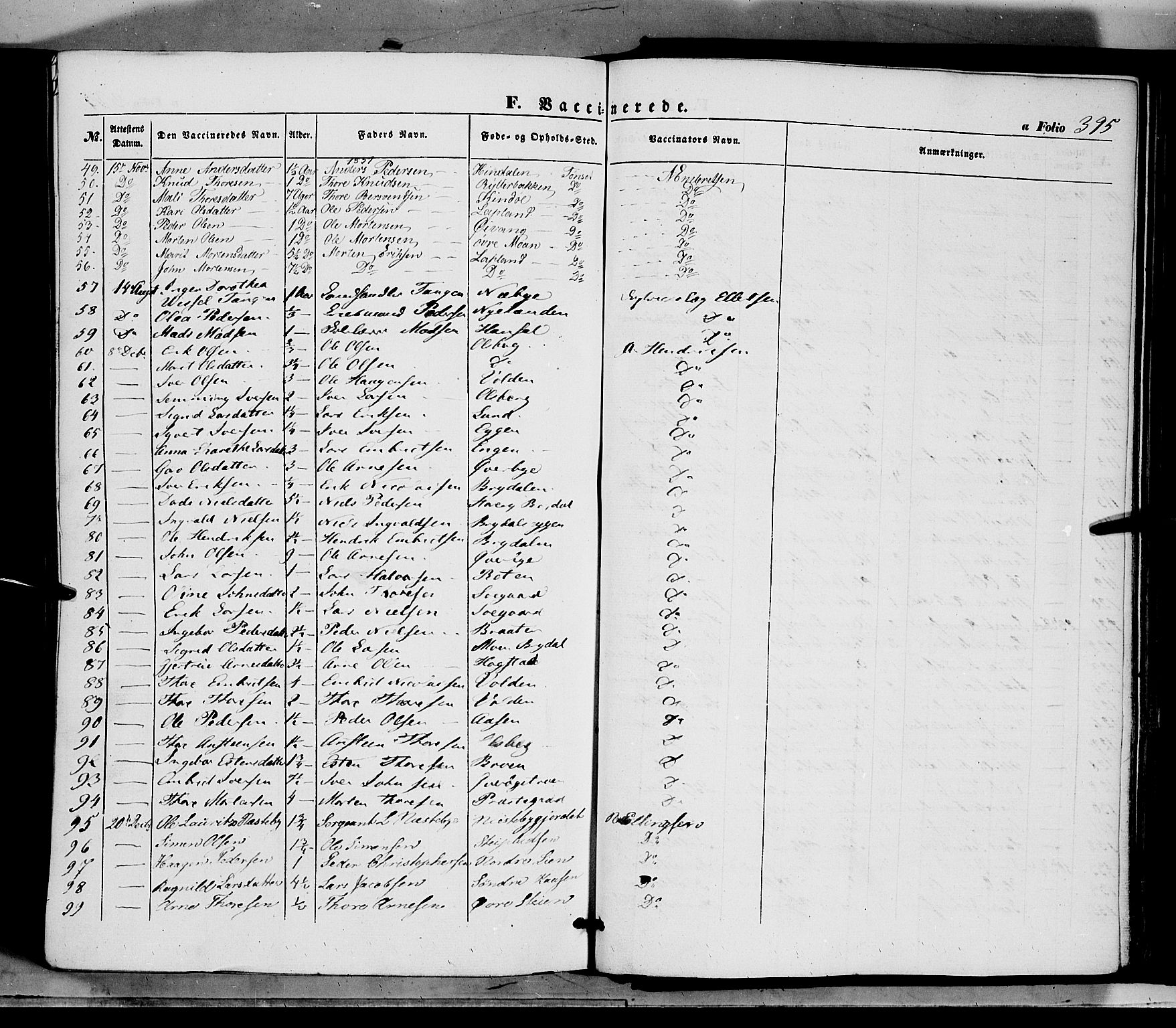 Tynset prestekontor, AV/SAH-PREST-058/H/Ha/Haa/L0020: Parish register (official) no. 20, 1848-1862, p. 395