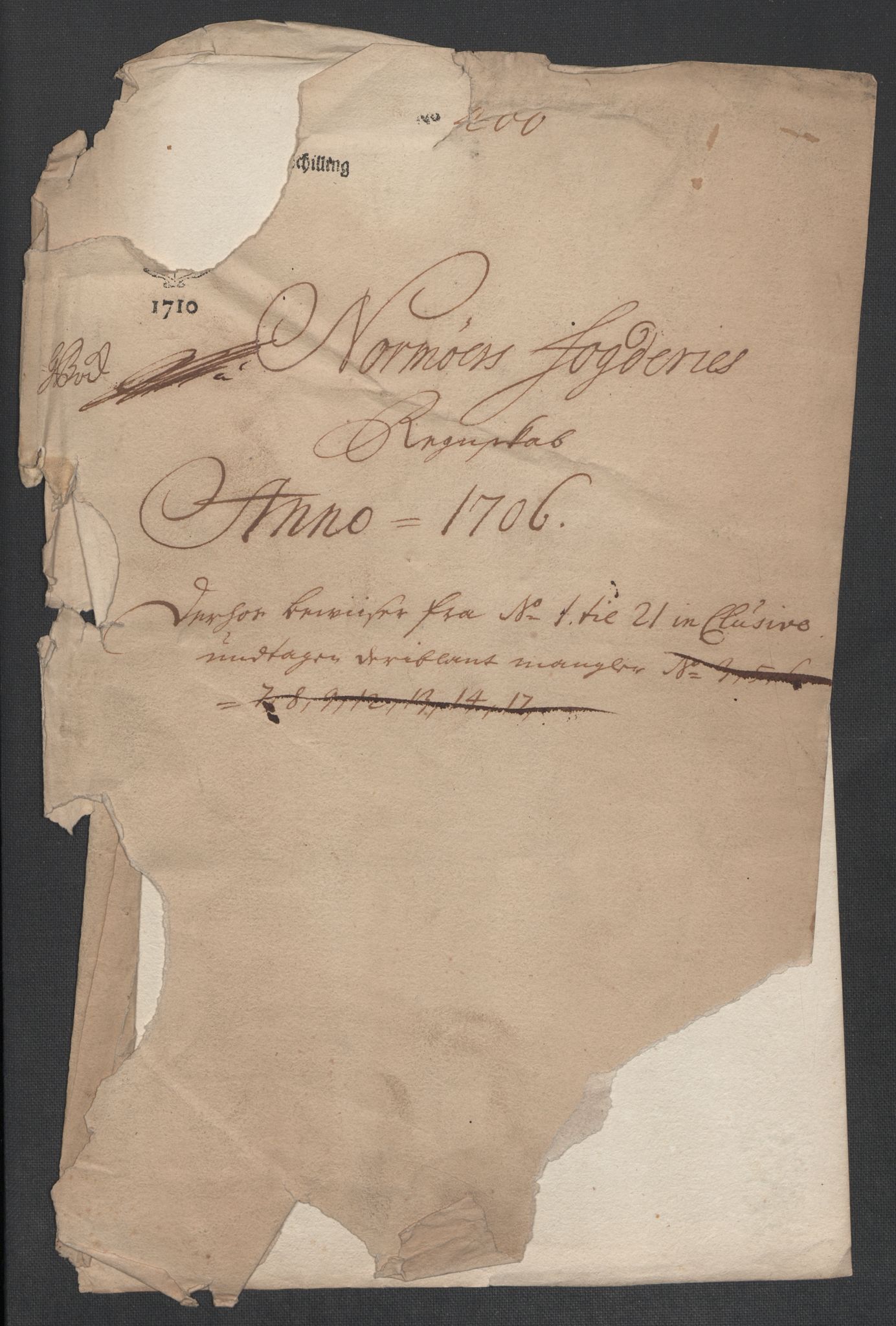 Rentekammeret inntil 1814, Reviderte regnskaper, Fogderegnskap, RA/EA-4092/R56/L3742: Fogderegnskap Nordmøre, 1706-1707, p. 3