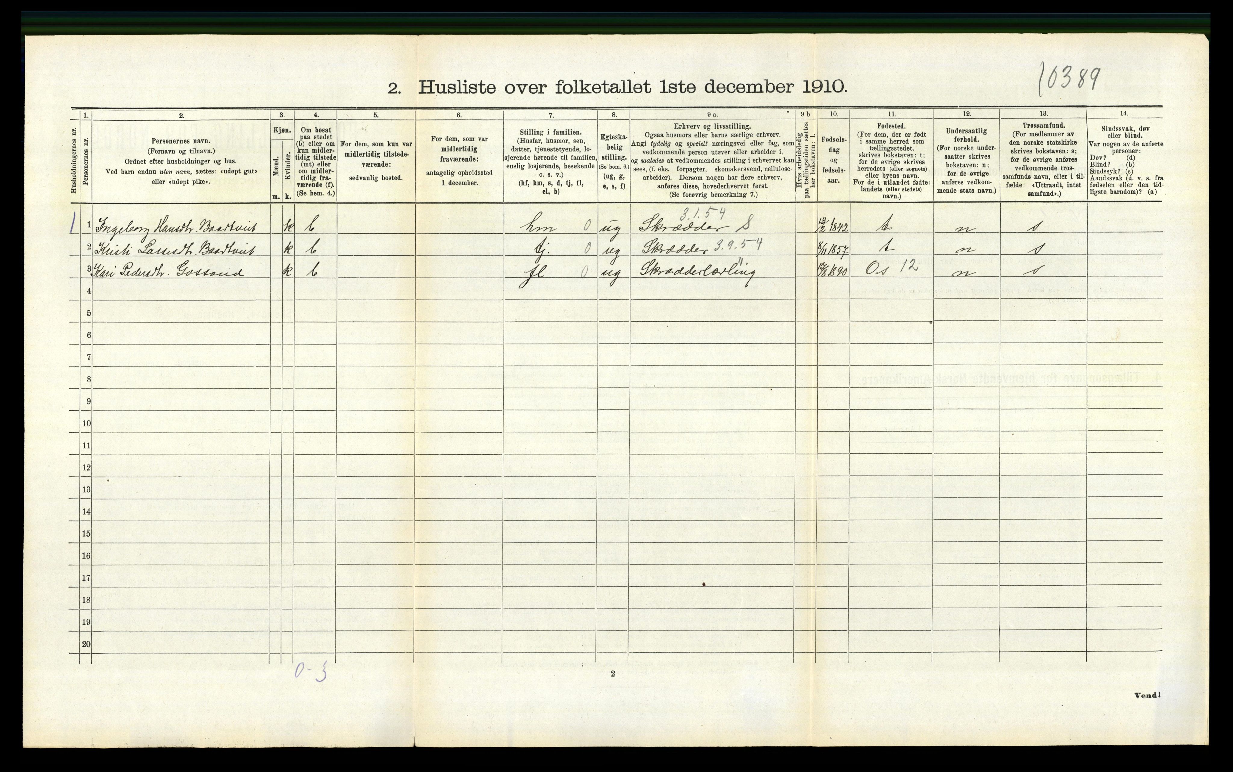 RA, 1910 census for Strandvik, 1910, p. 214