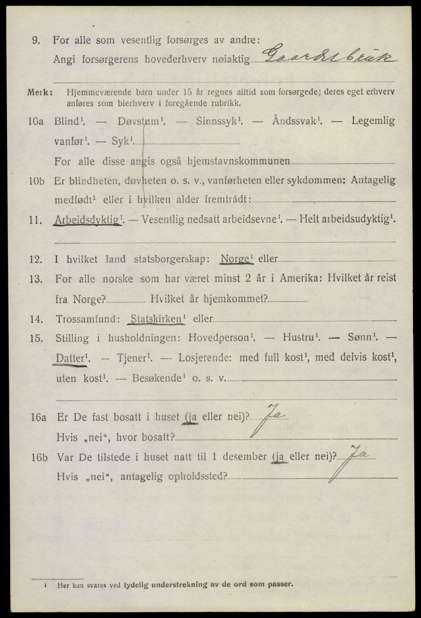SAKO, 1920 census for Andebu, 1920, p. 2867