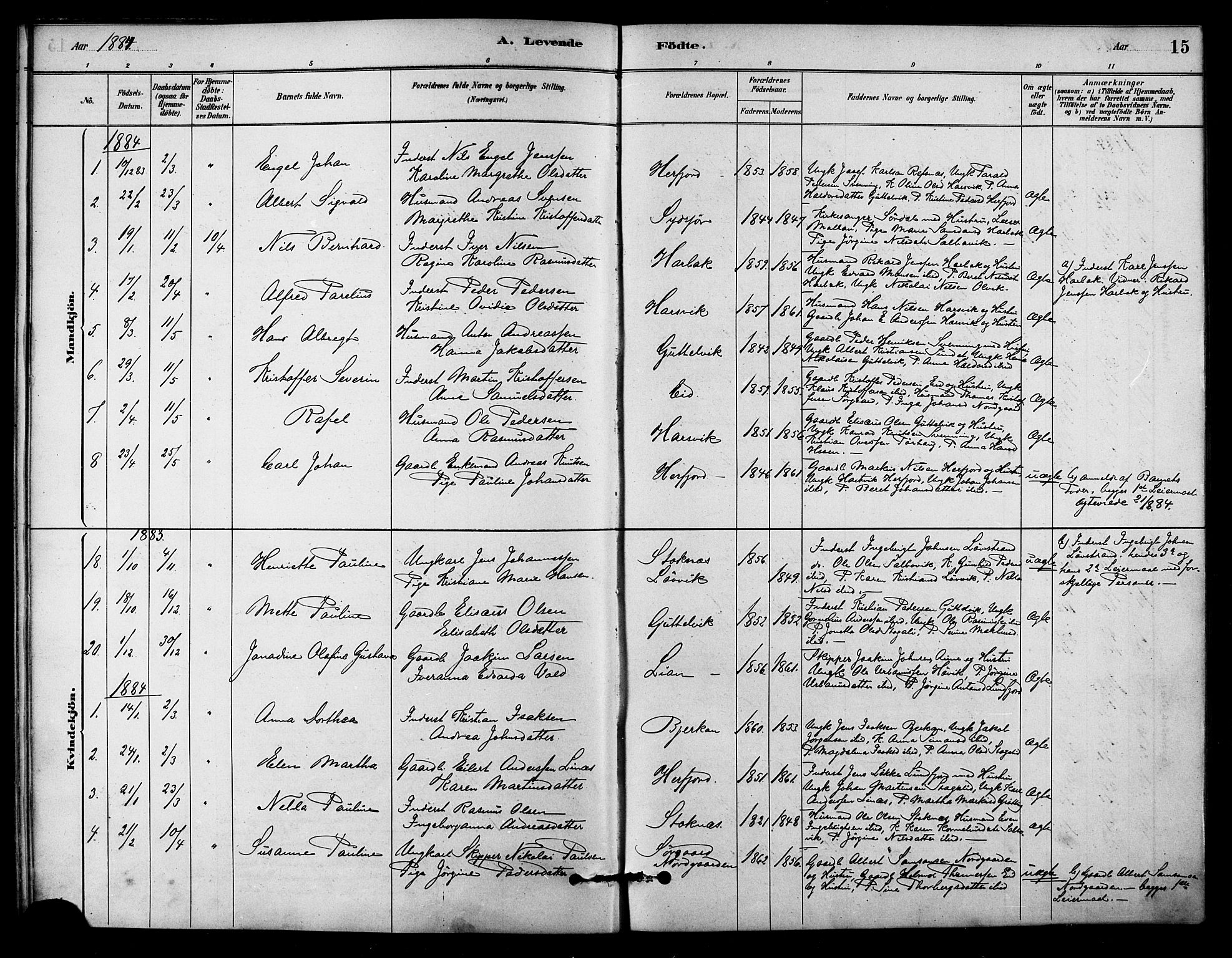 Ministerialprotokoller, klokkerbøker og fødselsregistre - Sør-Trøndelag, SAT/A-1456/656/L0692: Parish register (official) no. 656A01, 1879-1893, p. 15