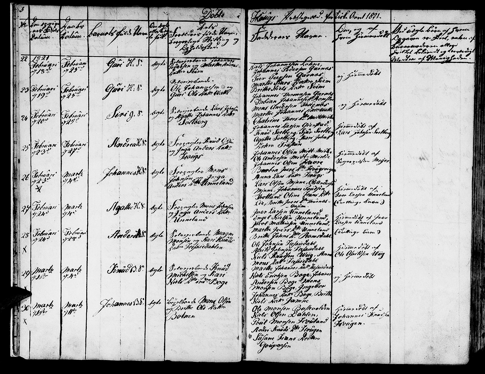 Haus sokneprestembete, SAB/A-75601/H/Haa: Parish register (official) no. A 13, 1821-1827, p. 3