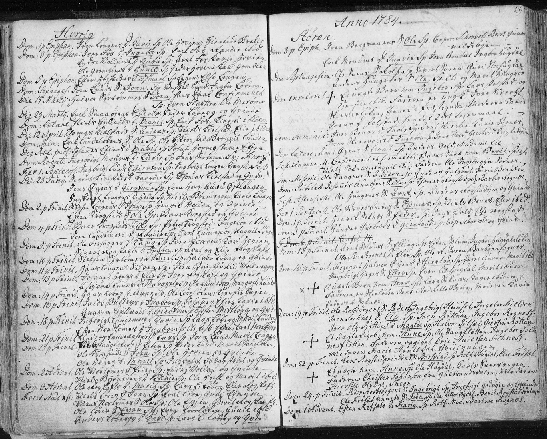 Ministerialprotokoller, klokkerbøker og fødselsregistre - Sør-Trøndelag, SAT/A-1456/687/L0991: Parish register (official) no. 687A02, 1747-1790, p. 129