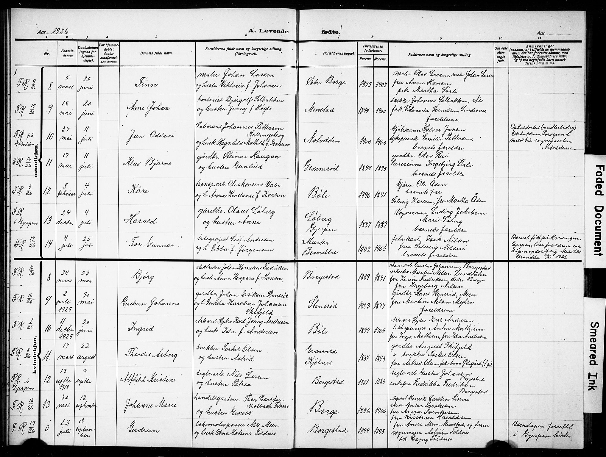 Gjerpen kirkebøker, SAKO/A-265/G/Gb/L0001: Parish register (copy) no. II 1, 1920-1929