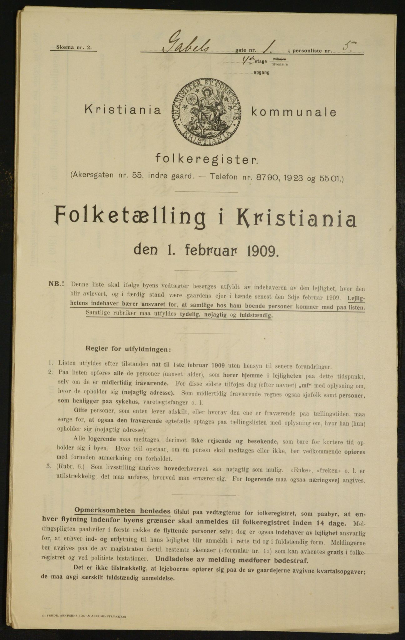 OBA, Municipal Census 1909 for Kristiania, 1909, p. 25930