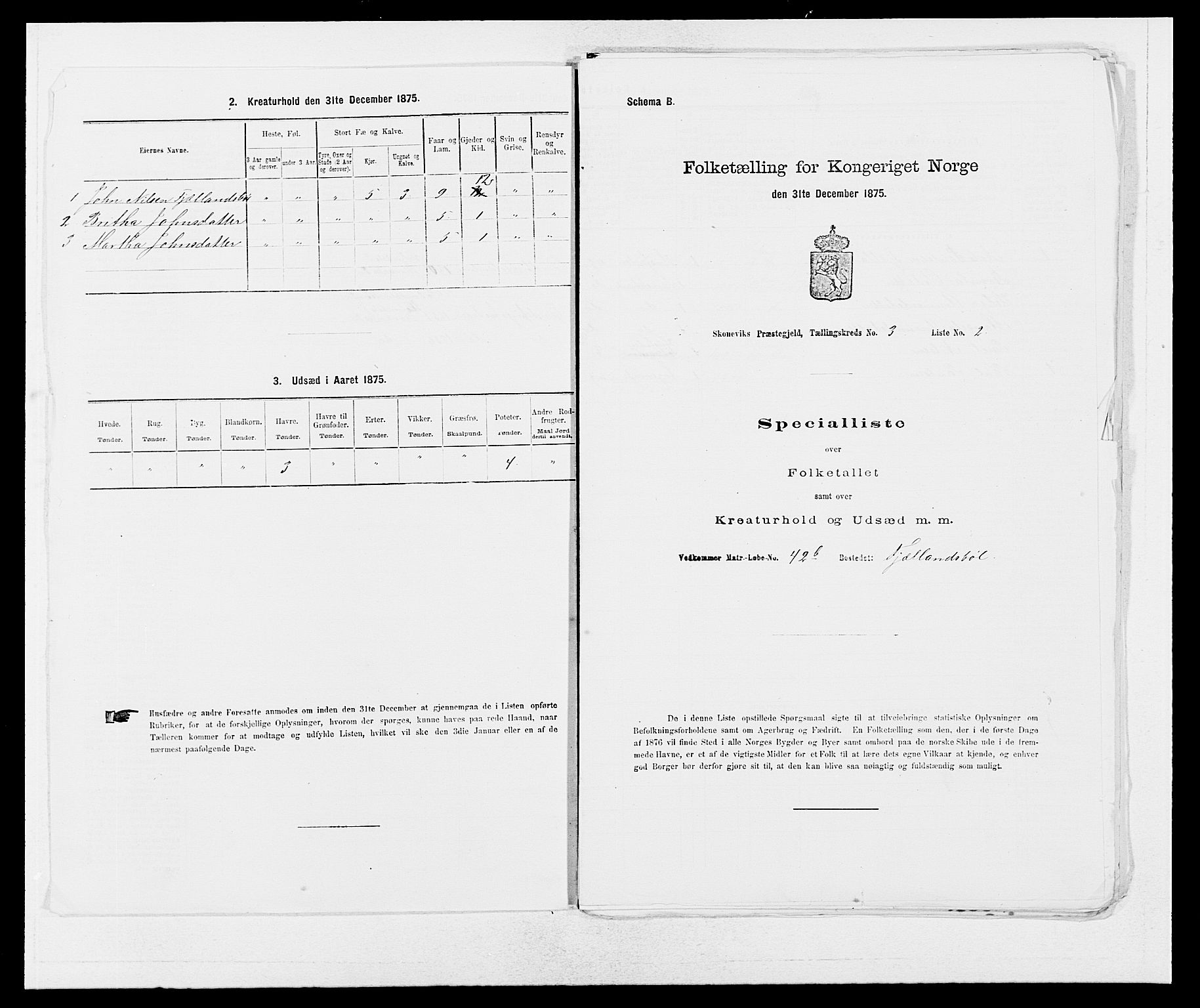 SAB, 1875 census for 1212P Skånevik, 1875, p. 237