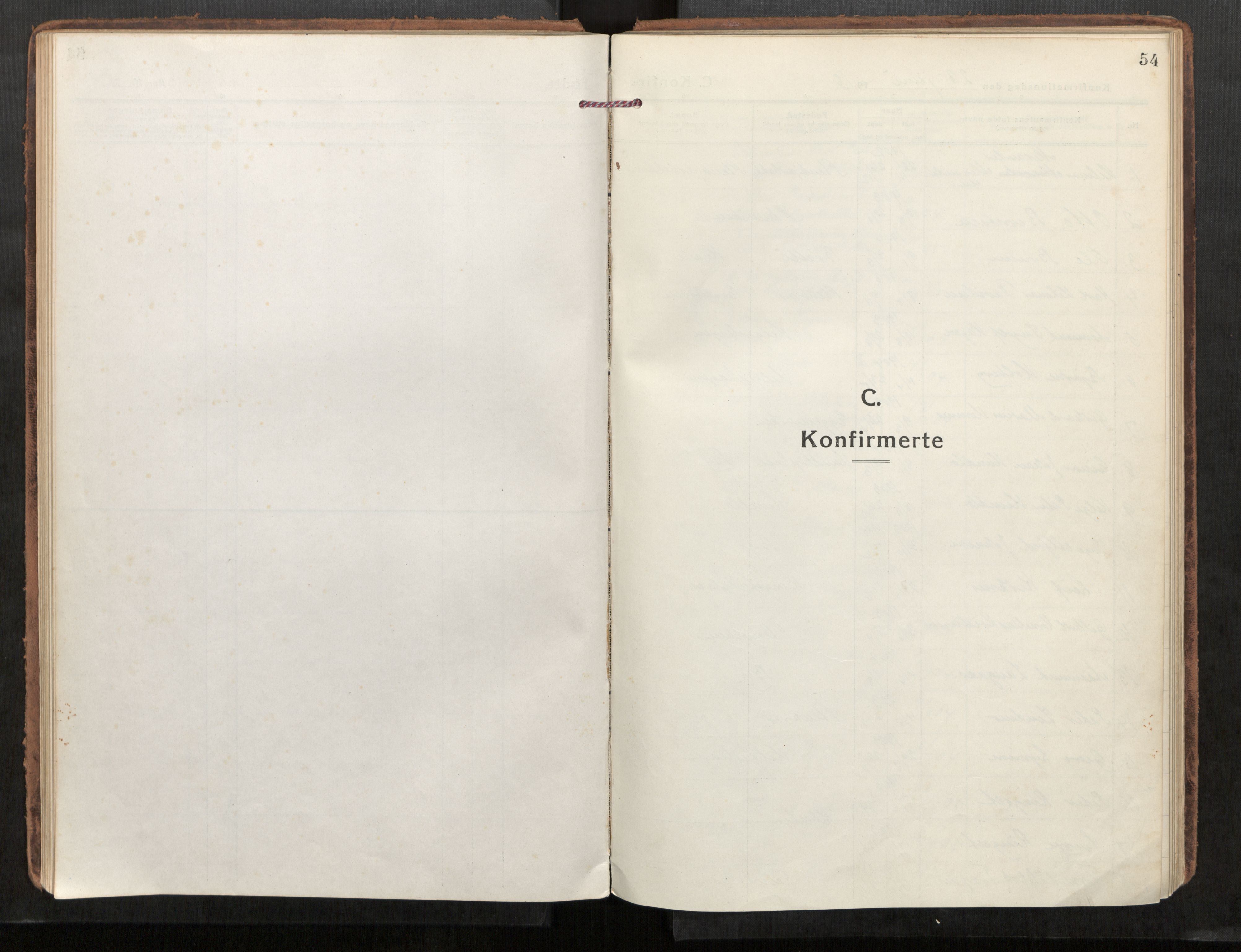 Steinkjer sokneprestkontor, SAT/A-1541/01/H/Ha/Haa/L0004: Parish register (official) no. 4, 1918-1924, p. 54