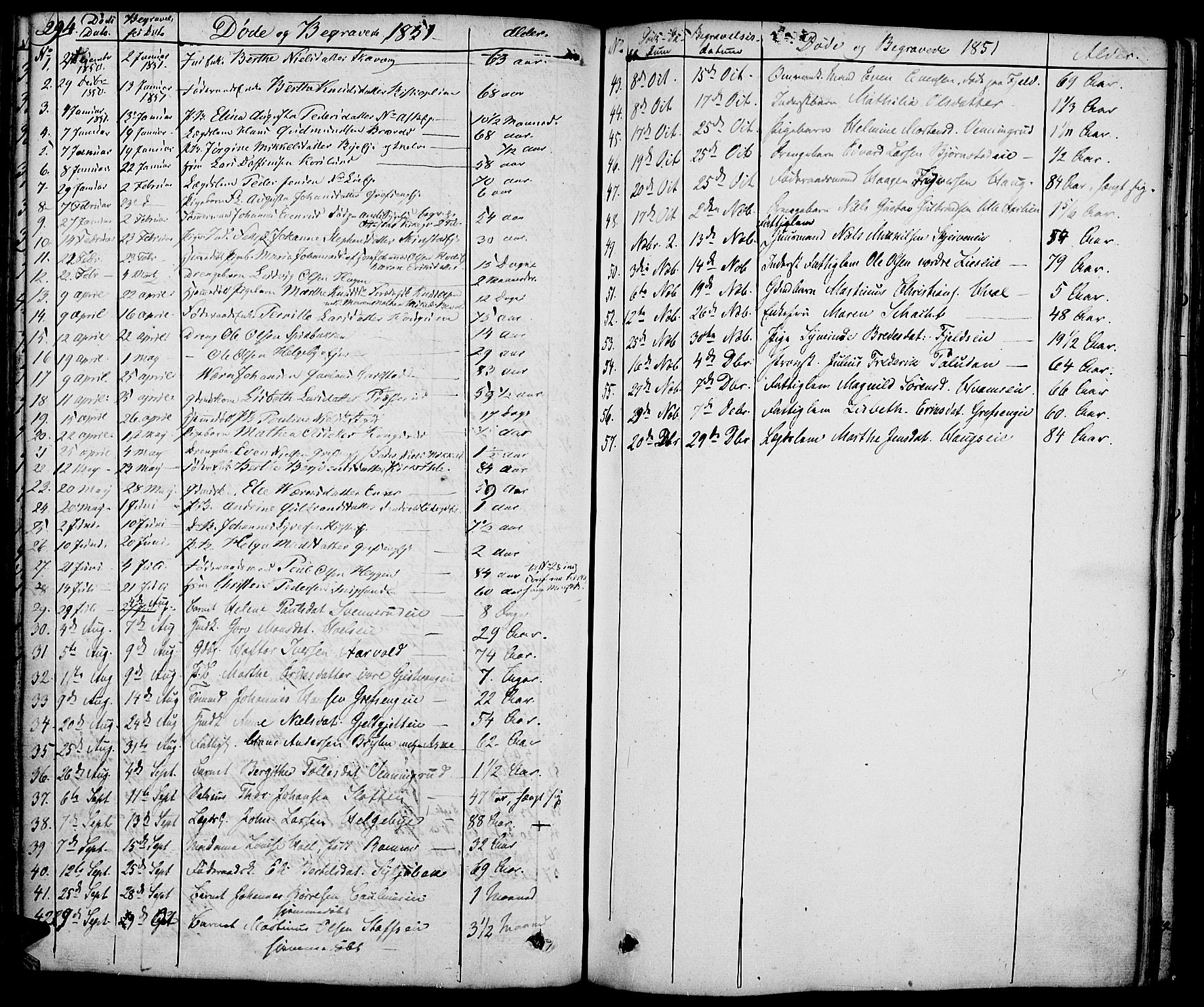 Nes prestekontor, Hedmark, SAH/PREST-020/K/Ka/L0003: Parish register (official) no. 3, 1827-1851, p. 294