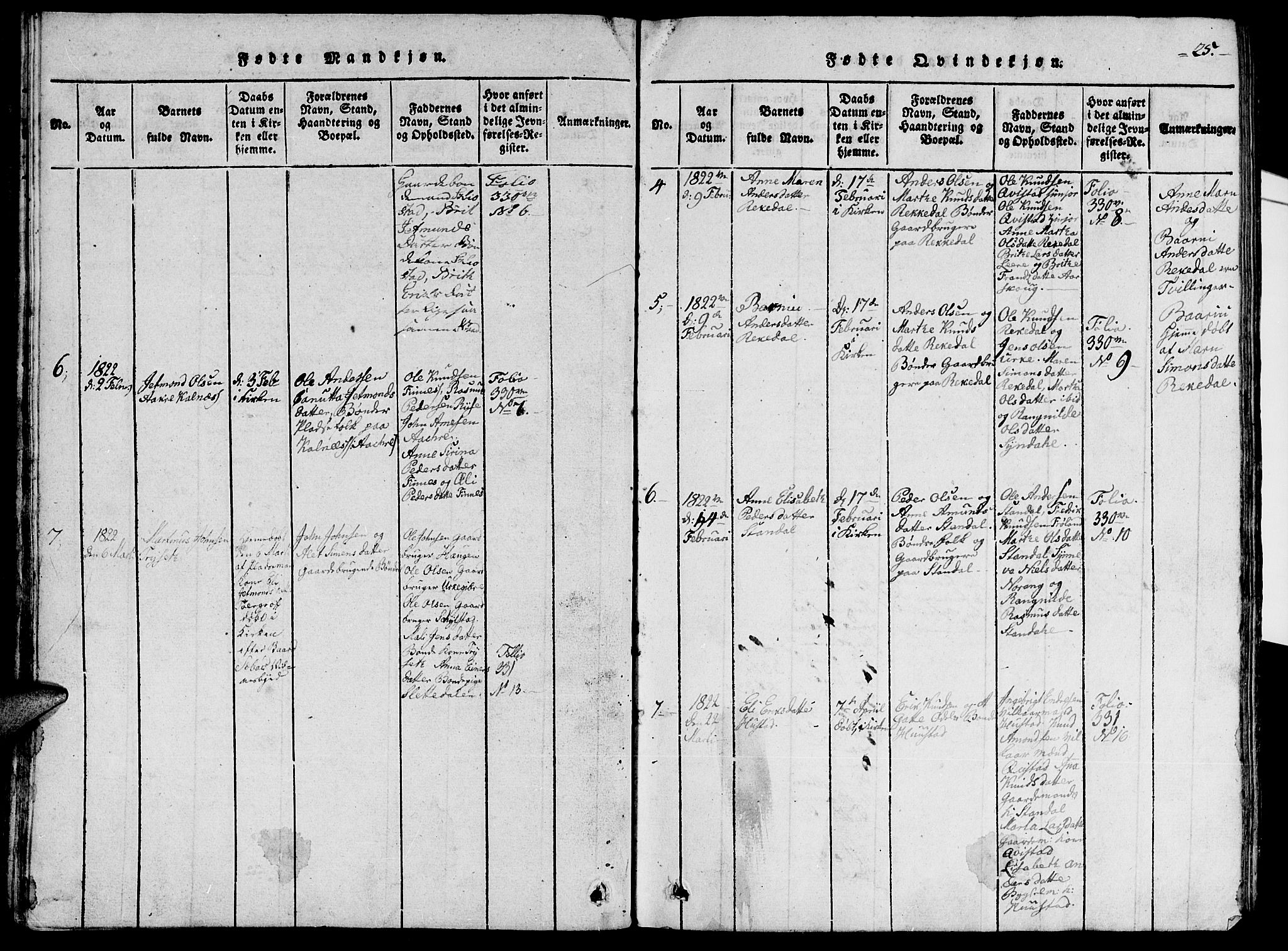 Ministerialprotokoller, klokkerbøker og fødselsregistre - Møre og Romsdal, AV/SAT-A-1454/515/L0207: Parish register (official) no. 515A03, 1819-1829, p. 25