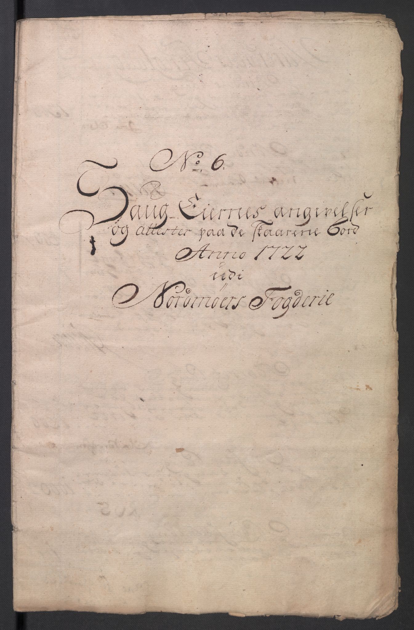 Rentekammeret inntil 1814, Reviderte regnskaper, Fogderegnskap, RA/EA-4092/R56/L3755: Fogderegnskap Nordmøre, 1722, p. 124