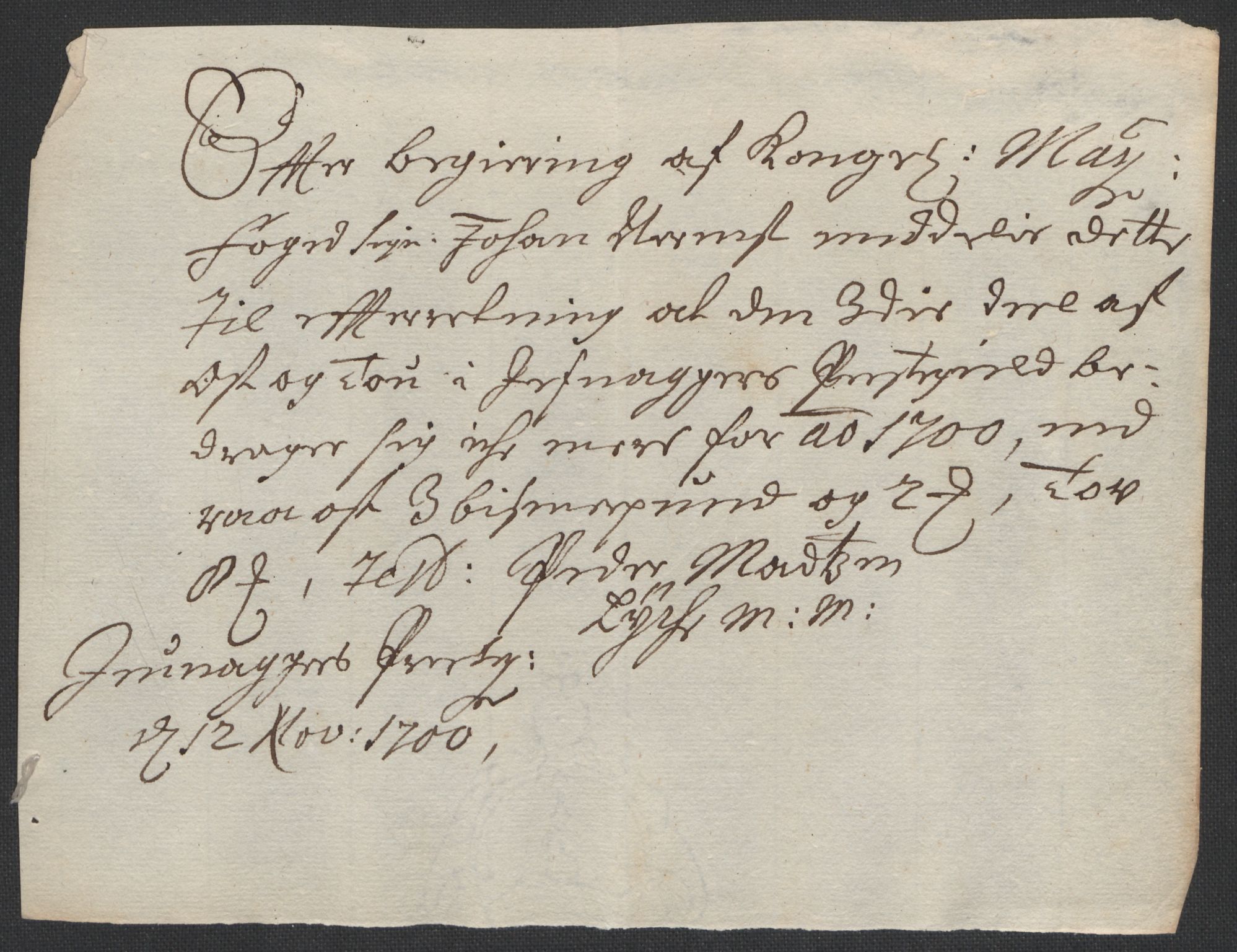 Rentekammeret inntil 1814, Reviderte regnskaper, Fogderegnskap, AV/RA-EA-4092/R18/L1298: Fogderegnskap Hadeland, Toten og Valdres, 1700, p. 285