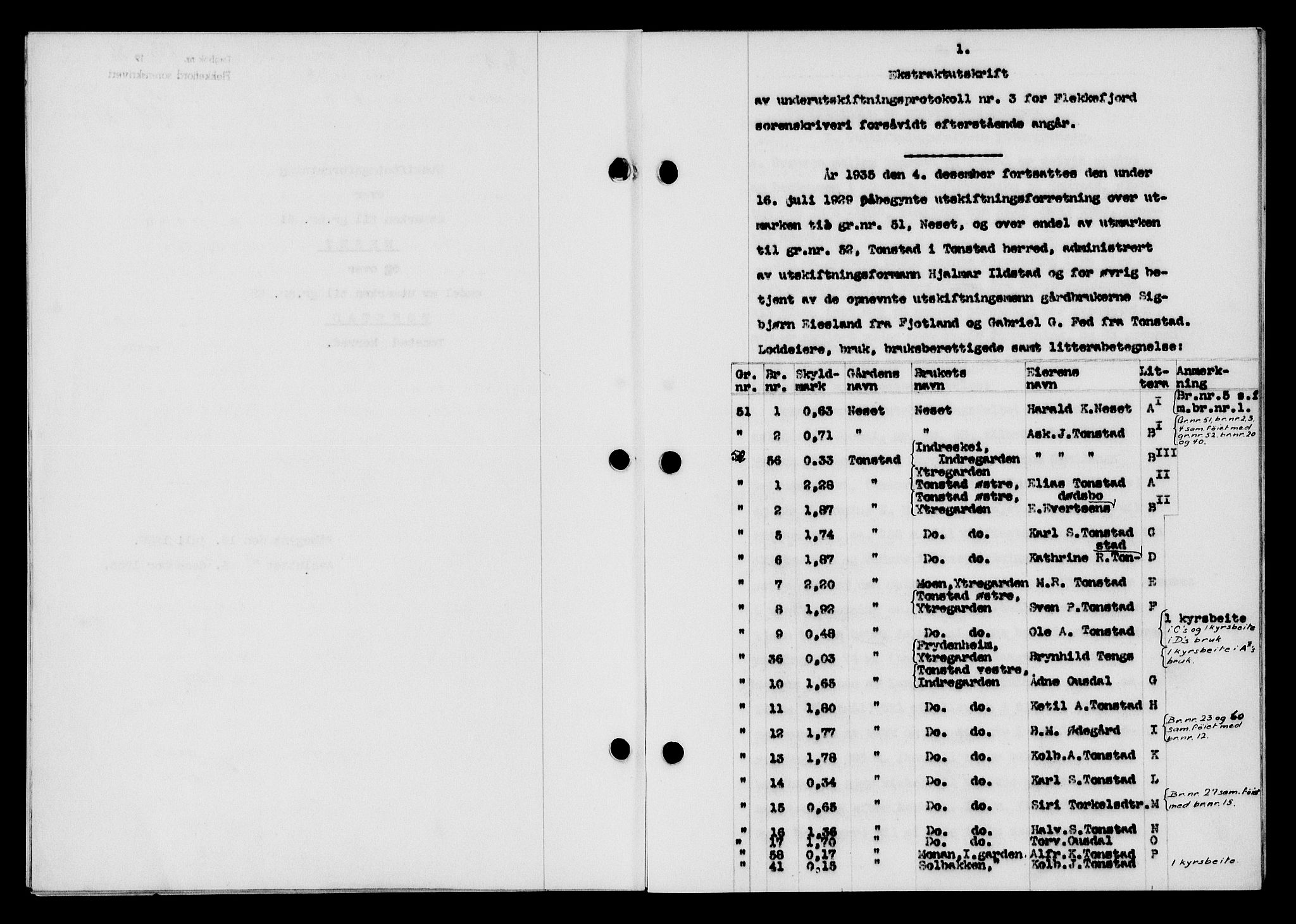 Flekkefjord sorenskriveri, SAK/1221-0001/G/Gb/Gba/L0052: Mortgage book no. 48, 1935-1936, Deed date: 30.03.1936