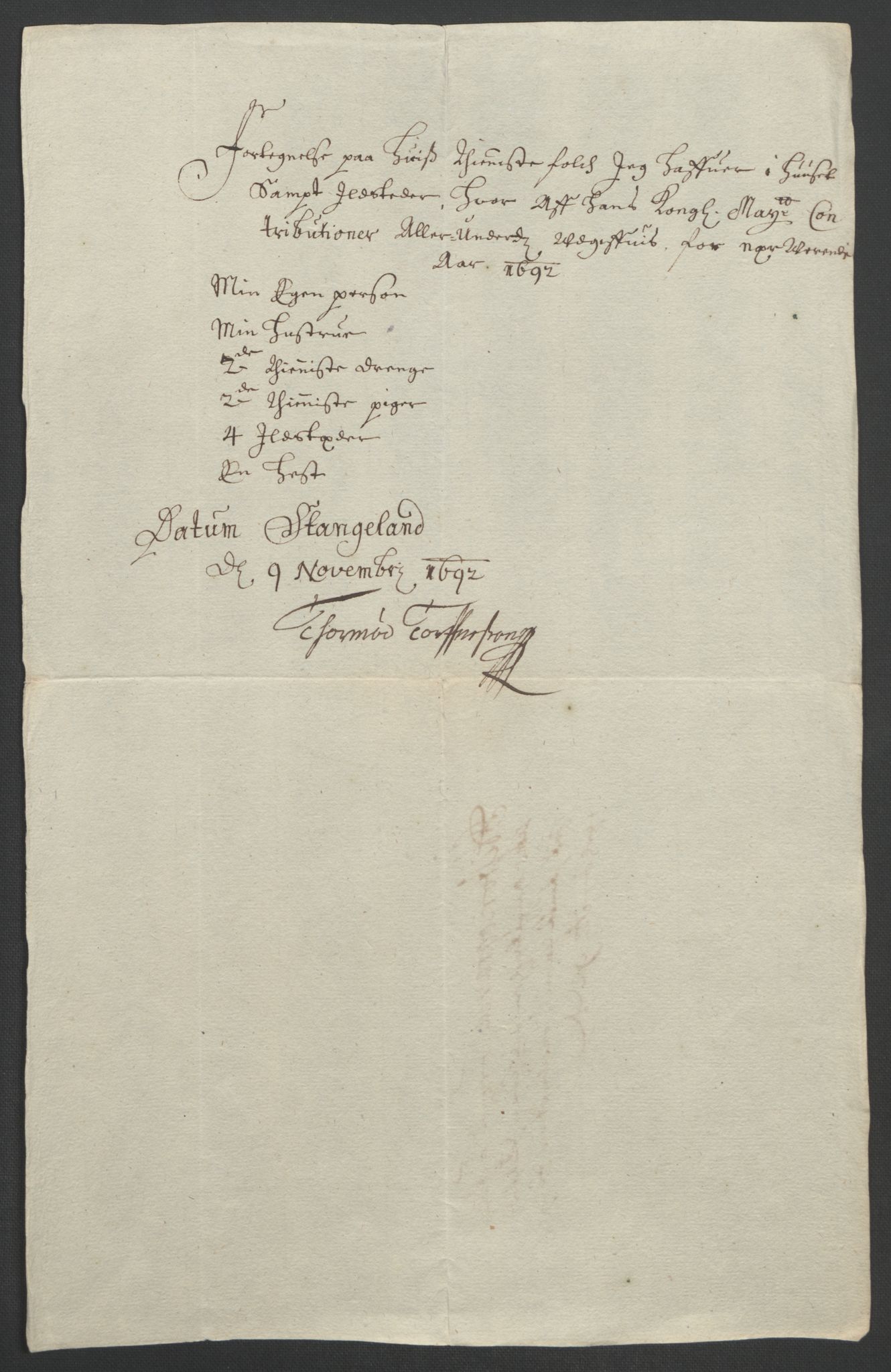 Rentekammeret inntil 1814, Reviderte regnskaper, Fogderegnskap, AV/RA-EA-4092/R47/L2856: Fogderegnskap Ryfylke, 1689-1693, p. 481