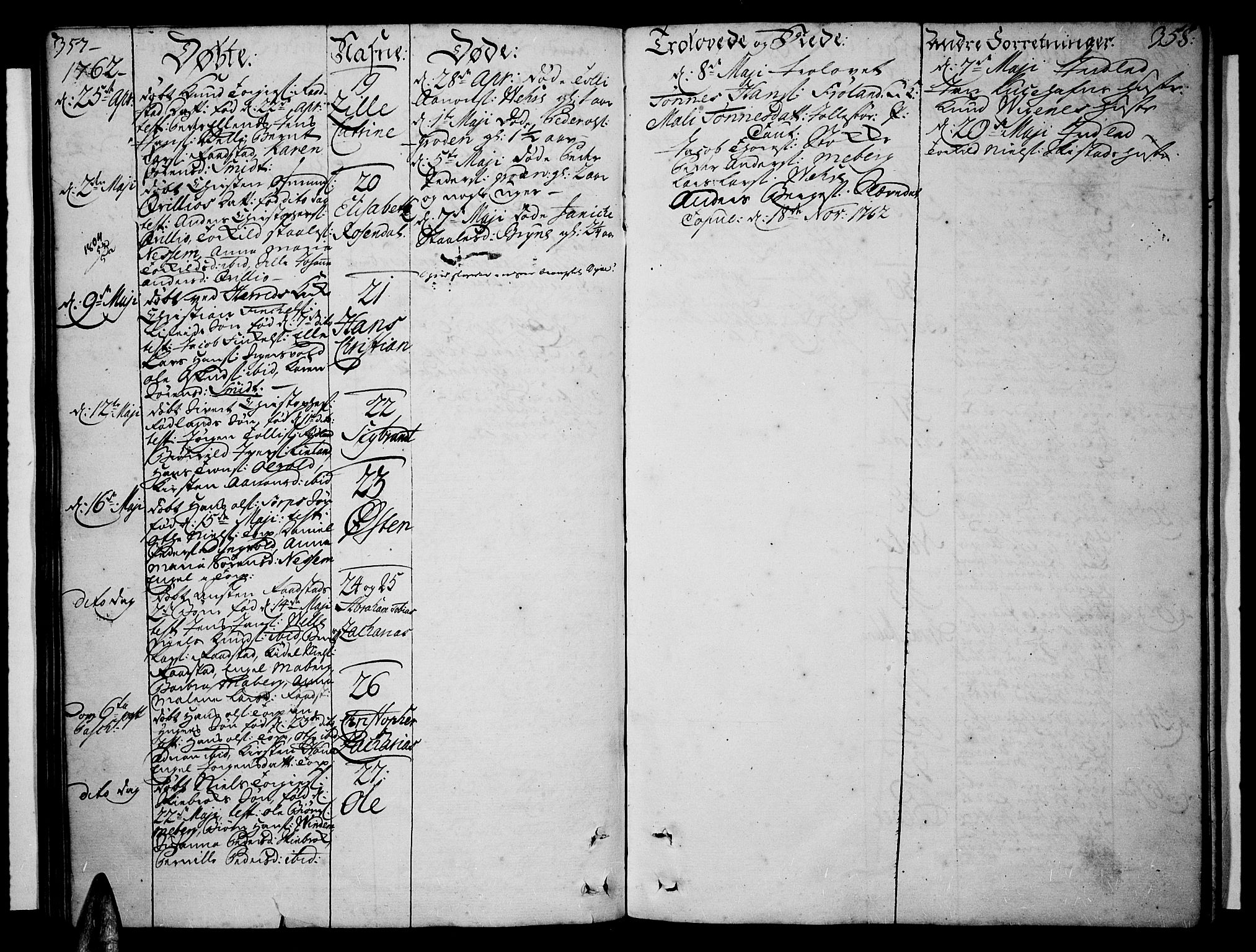 Lista sokneprestkontor, AV/SAK-1111-0027/F/Fa/L0003: Parish register (official) no. A 3 /1, 1743-1767, p. 357-358