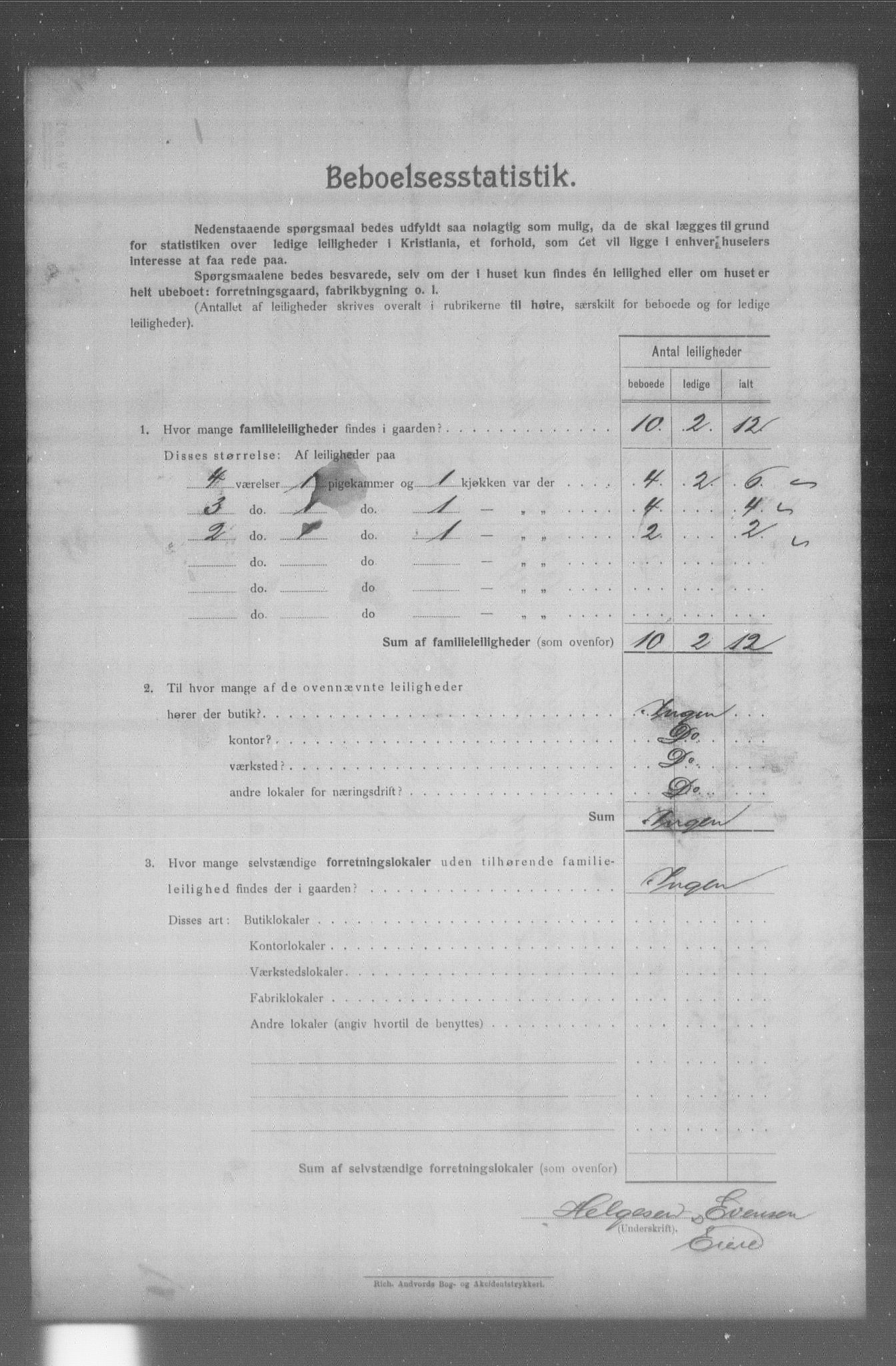 OBA, Municipal Census 1904 for Kristiania, 1904, p. 18764