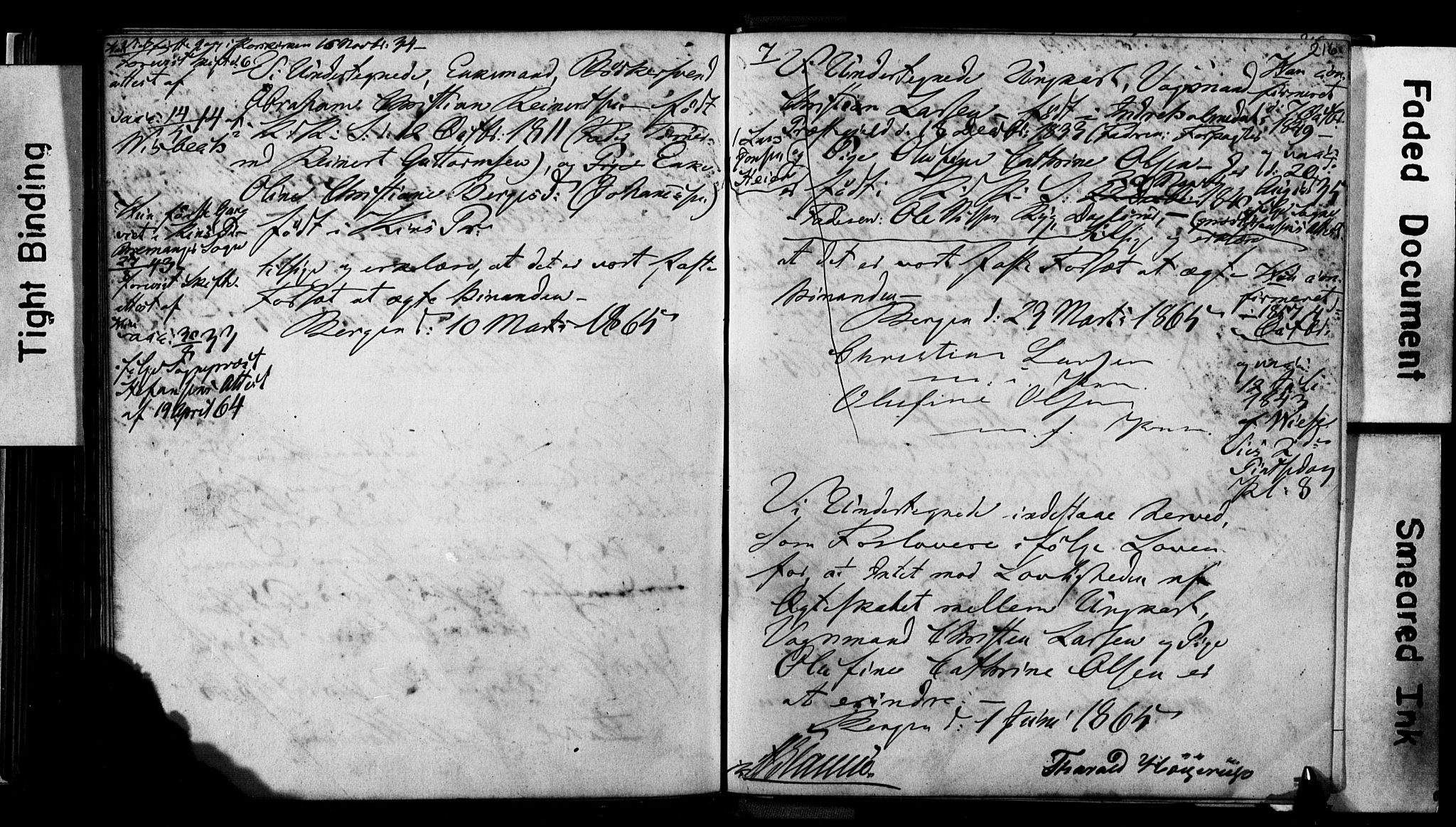 Korskirken sokneprestembete, AV/SAB-A-76101: Best man's statements no. II.5.2, 1859-1865, p. 216