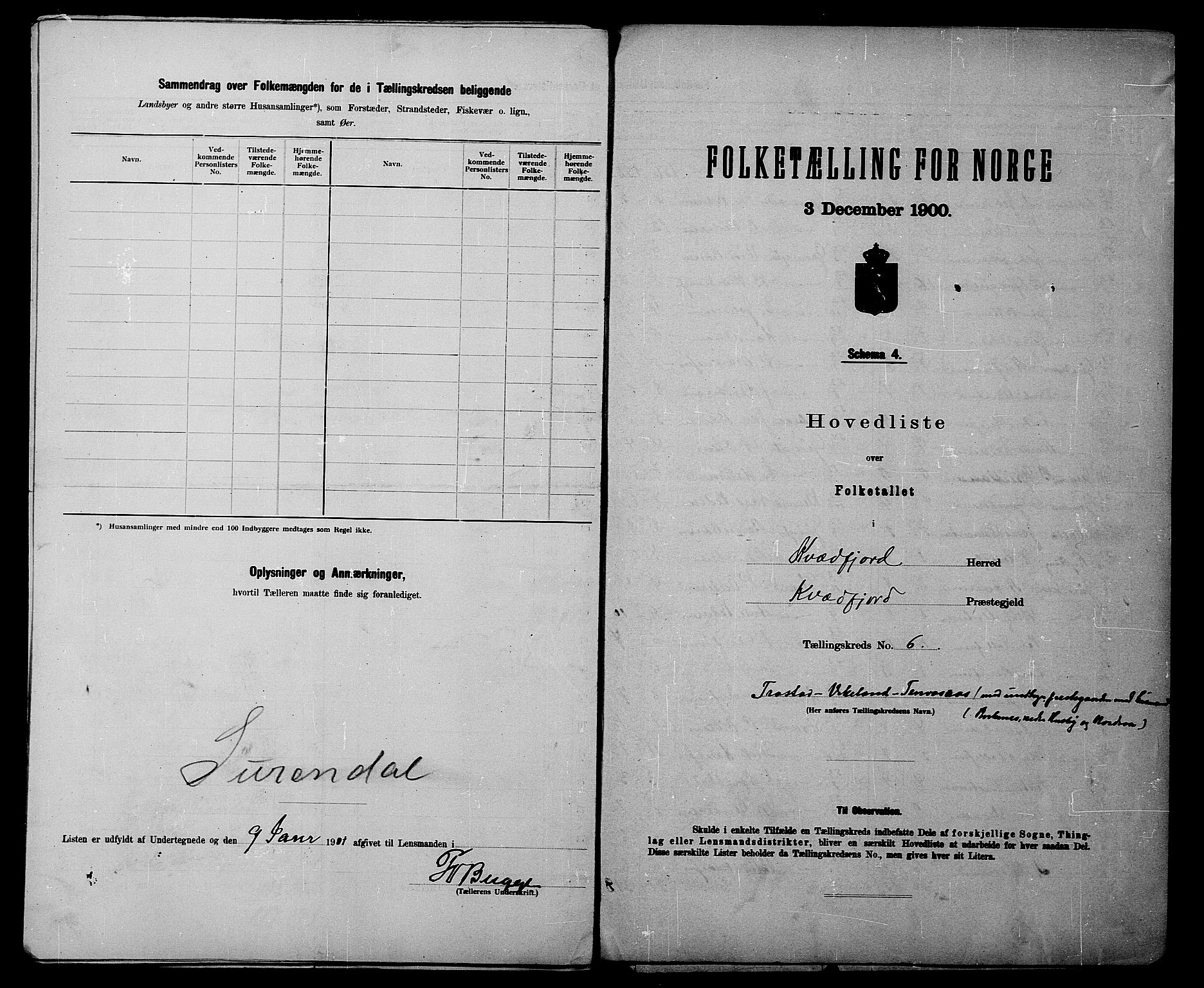 SATØ, 1900 census for Kvæfjord, 1900, p. 16