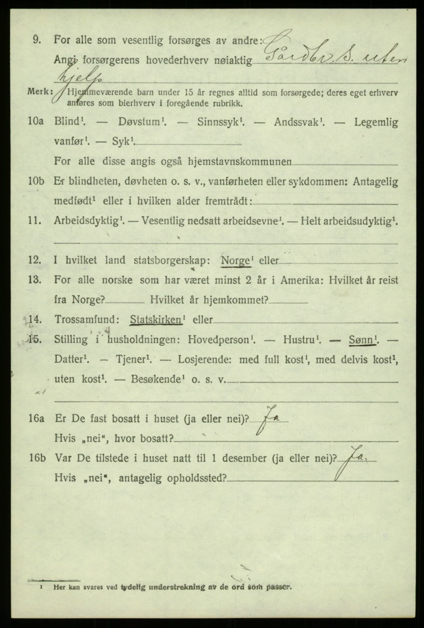 SAB, 1920 census for Fjell, 1920, p. 6655