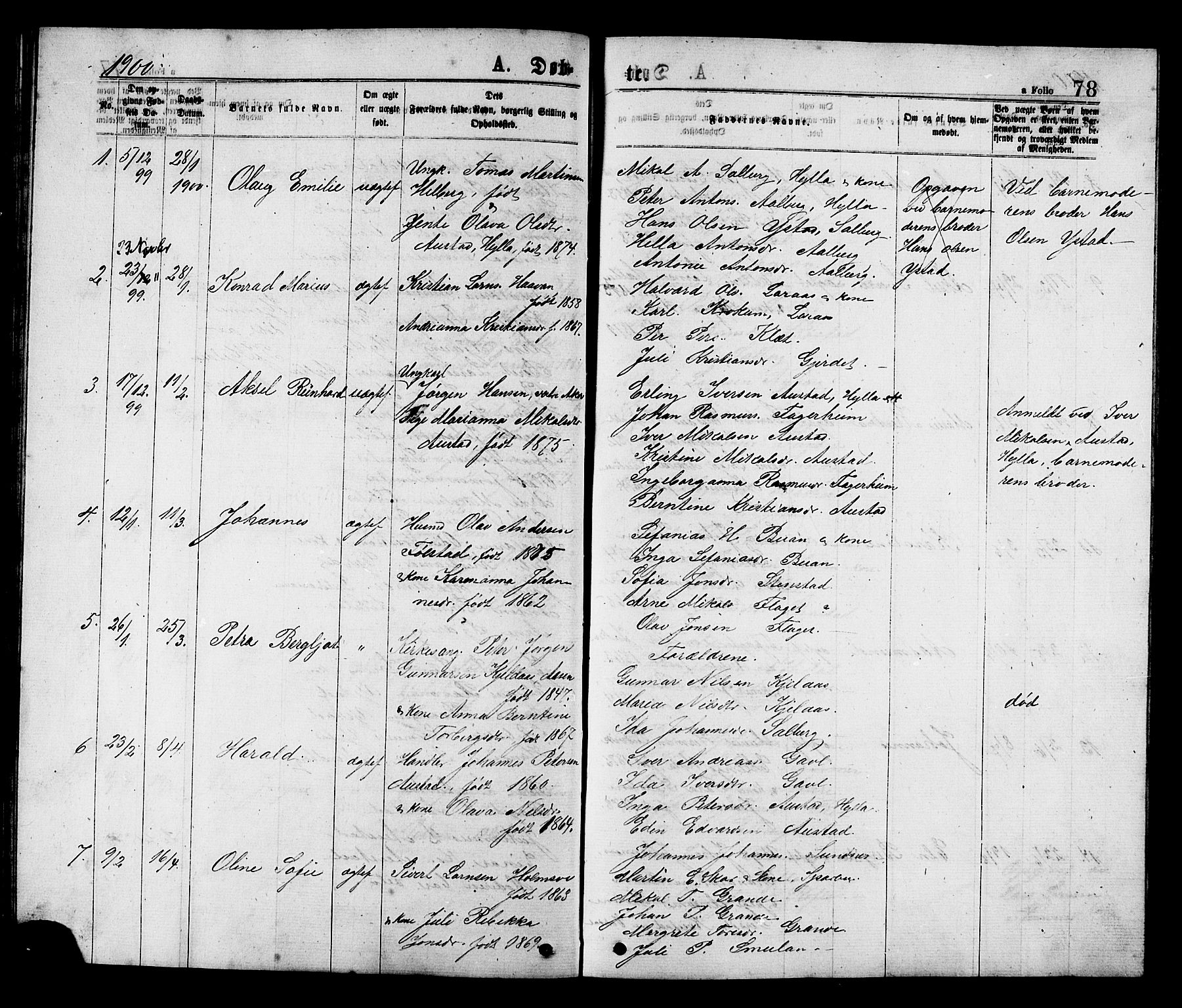 Ministerialprotokoller, klokkerbøker og fødselsregistre - Nord-Trøndelag, SAT/A-1458/731/L0311: Parish register (copy) no. 731C02, 1875-1911, p. 78