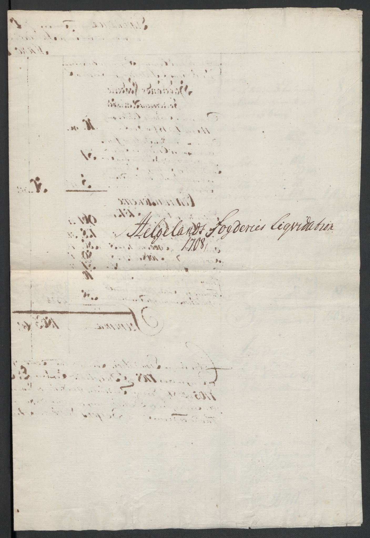 Rentekammeret inntil 1814, Reviderte regnskaper, Fogderegnskap, AV/RA-EA-4092/R65/L4510: Fogderegnskap Helgeland, 1708-1709, p. 12