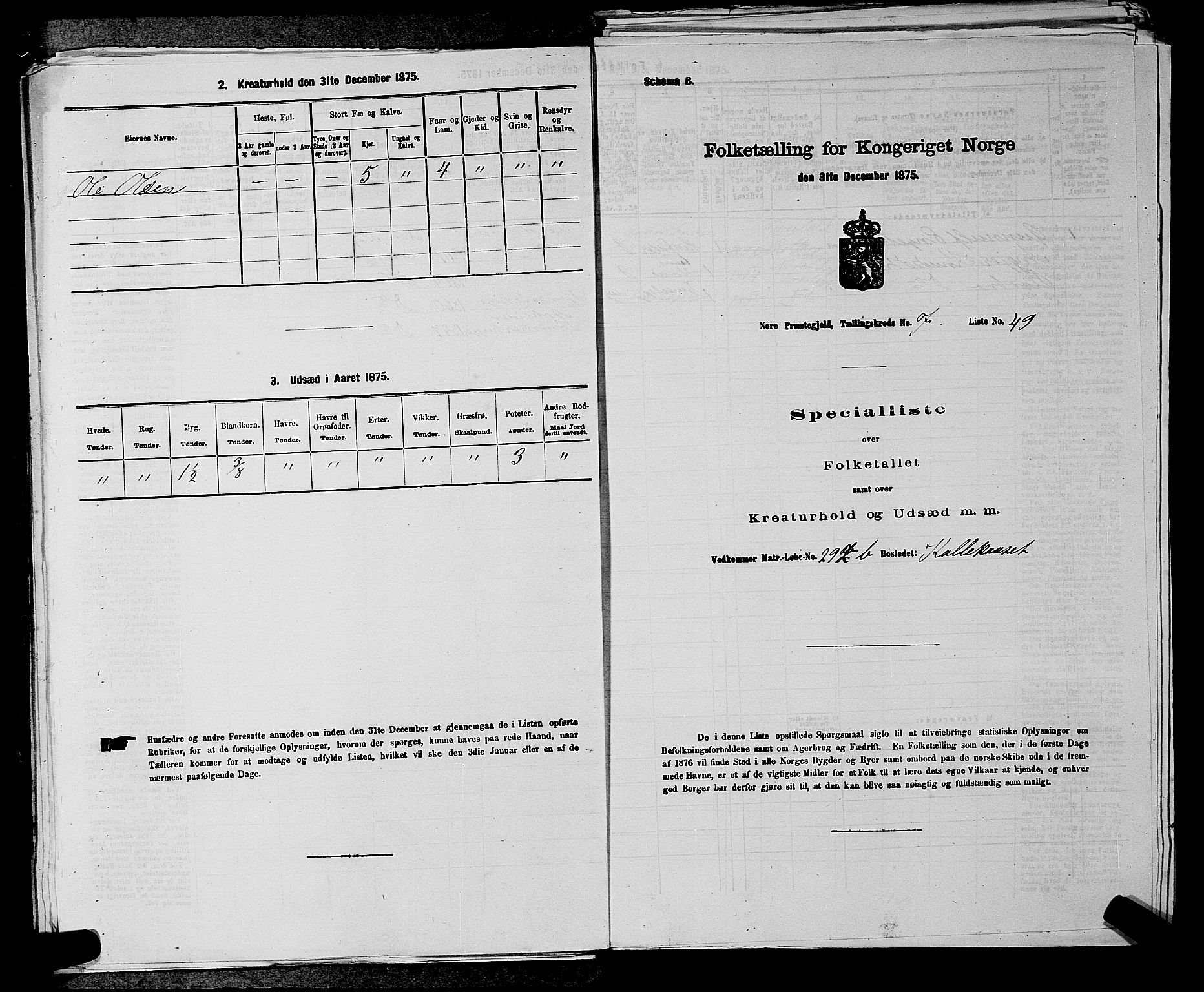 SAKO, 1875 census for 0633P Nore, 1875, p. 887