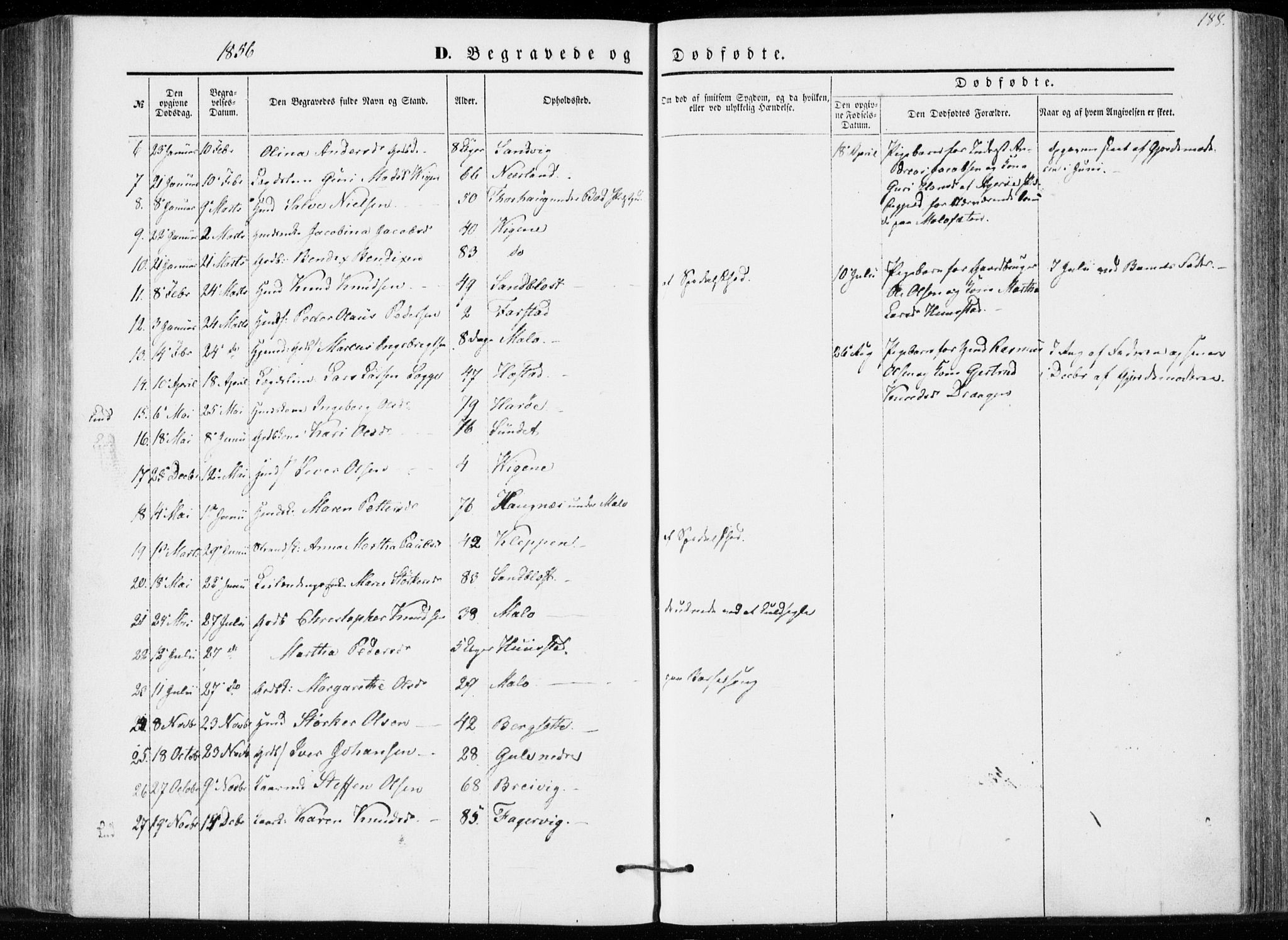 Ministerialprotokoller, klokkerbøker og fødselsregistre - Møre og Romsdal, AV/SAT-A-1454/566/L0767: Parish register (official) no. 566A06, 1852-1868, p. 188