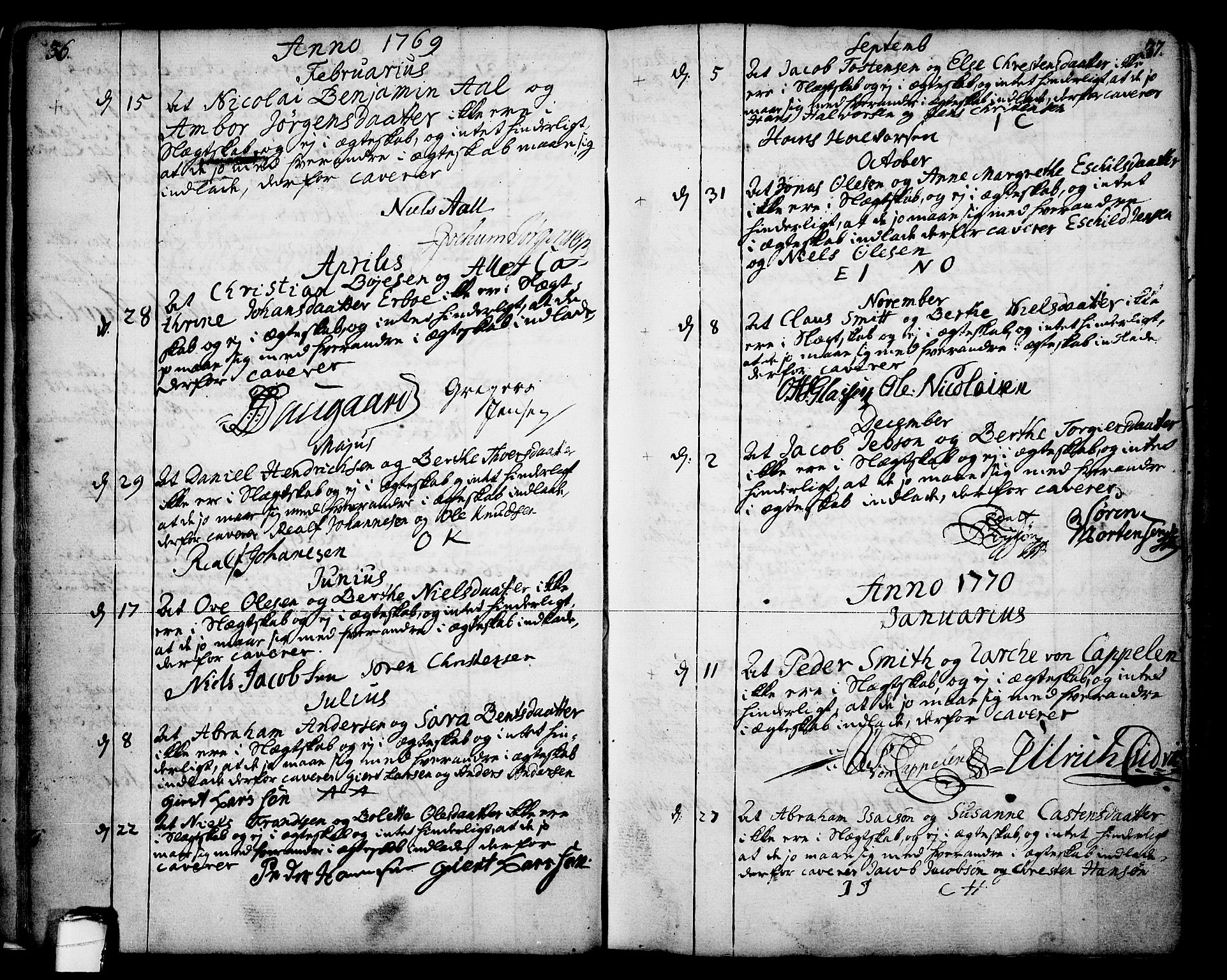 Skien kirkebøker, SAKO/A-302/F/Fa/L0003: Parish register (official) no. 3, 1755-1791, p. 36-37