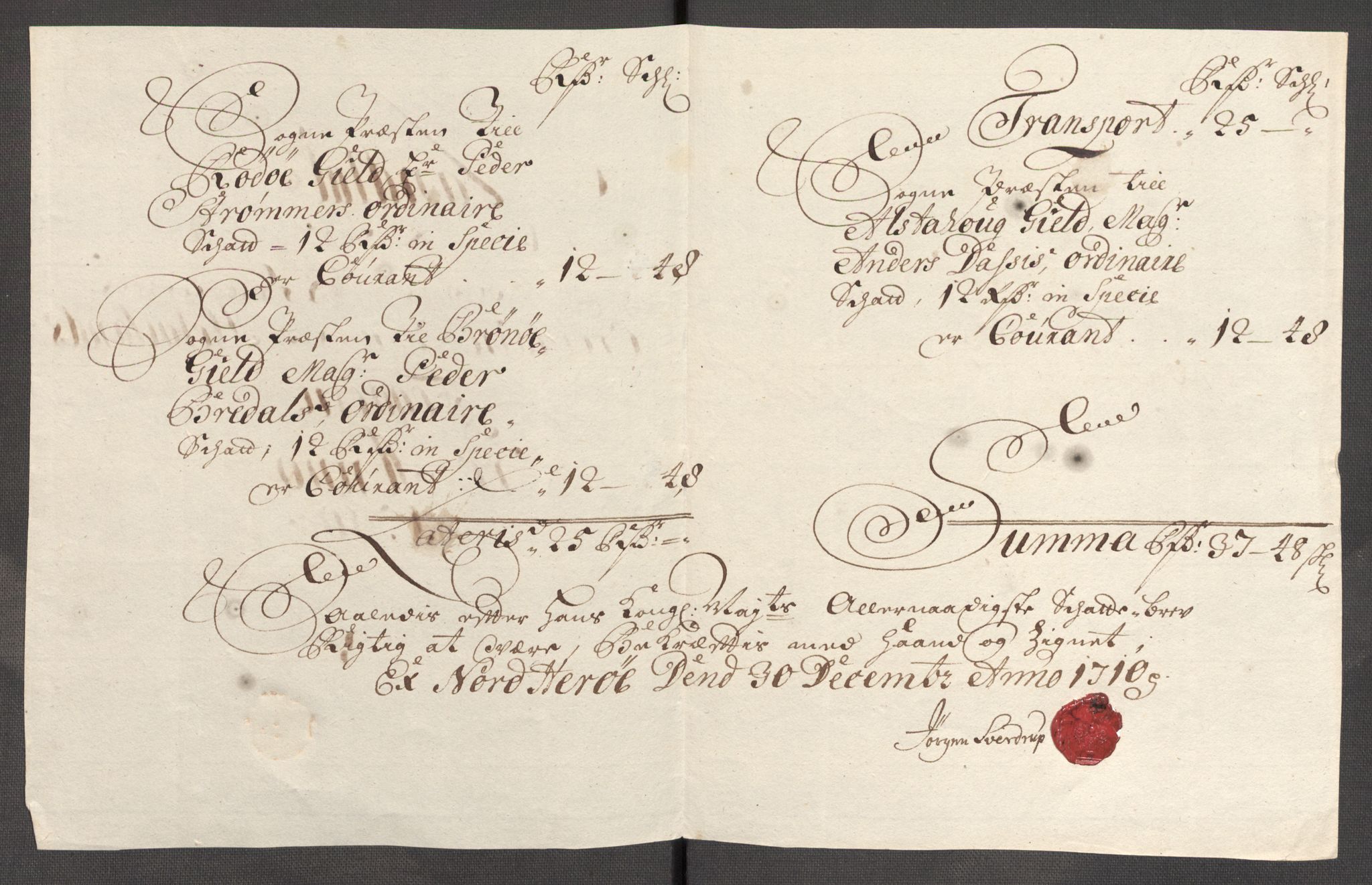 Rentekammeret inntil 1814, Reviderte regnskaper, Fogderegnskap, AV/RA-EA-4092/R65/L4511: Fogderegnskap Helgeland, 1710-1711, p. 107