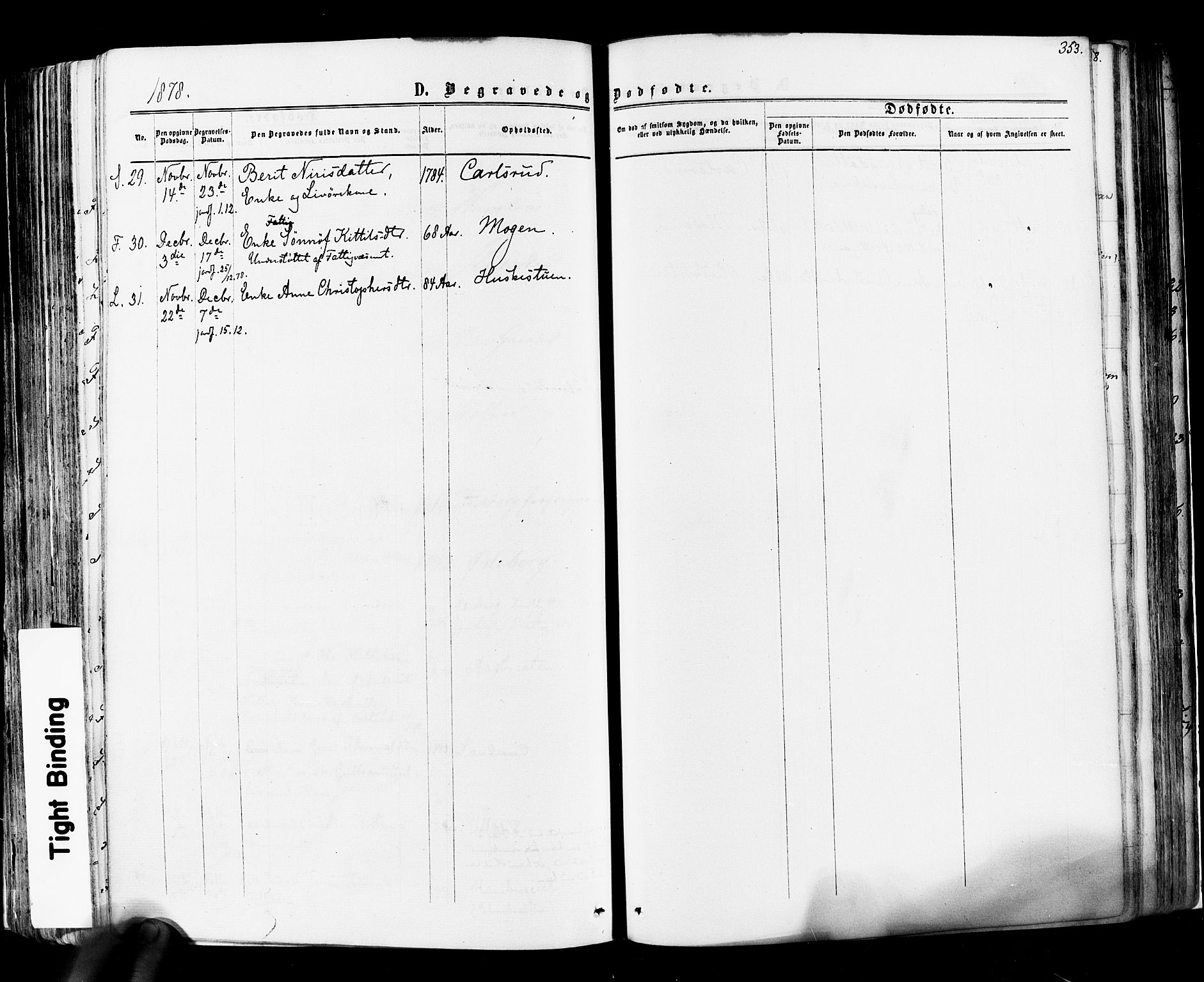 Flesberg kirkebøker, SAKO/A-18/F/Fa/L0007: Parish register (official) no. I 7, 1861-1878, p. 353