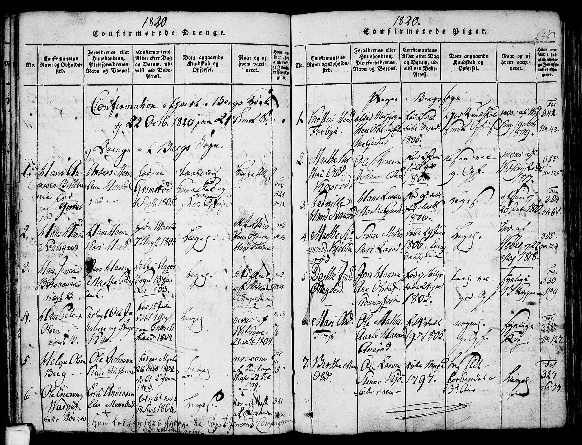 Berg prestekontor Kirkebøker, SAO/A-10902/F/Fa/L0002: Parish register (official) no. I 2, 1815-1831, p. 248