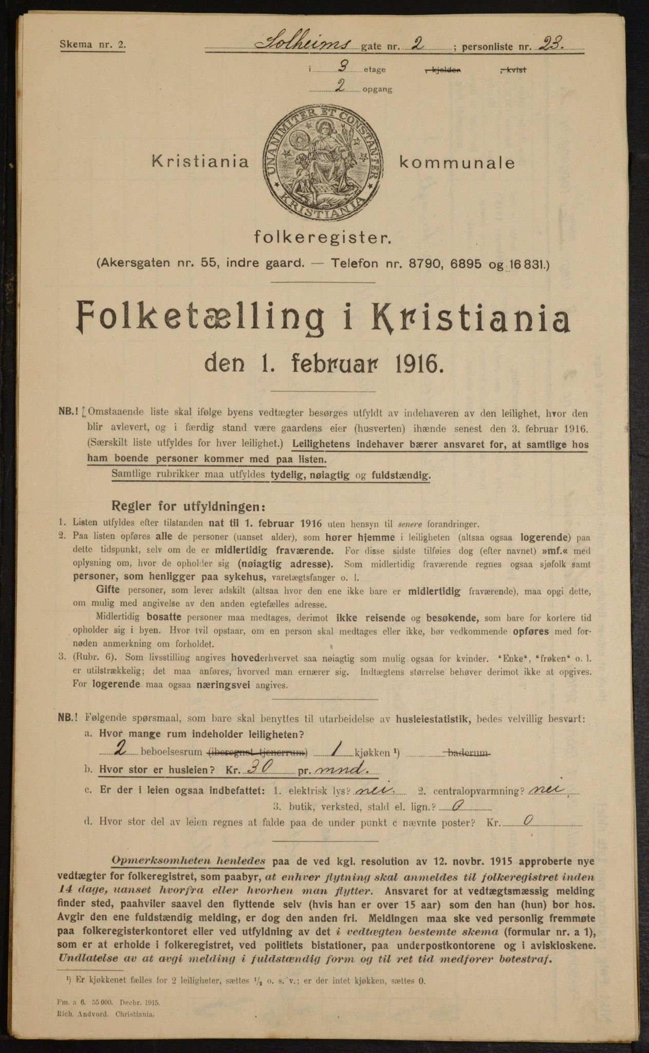 OBA, Municipal Census 1916 for Kristiania, 1916, p. 102027
