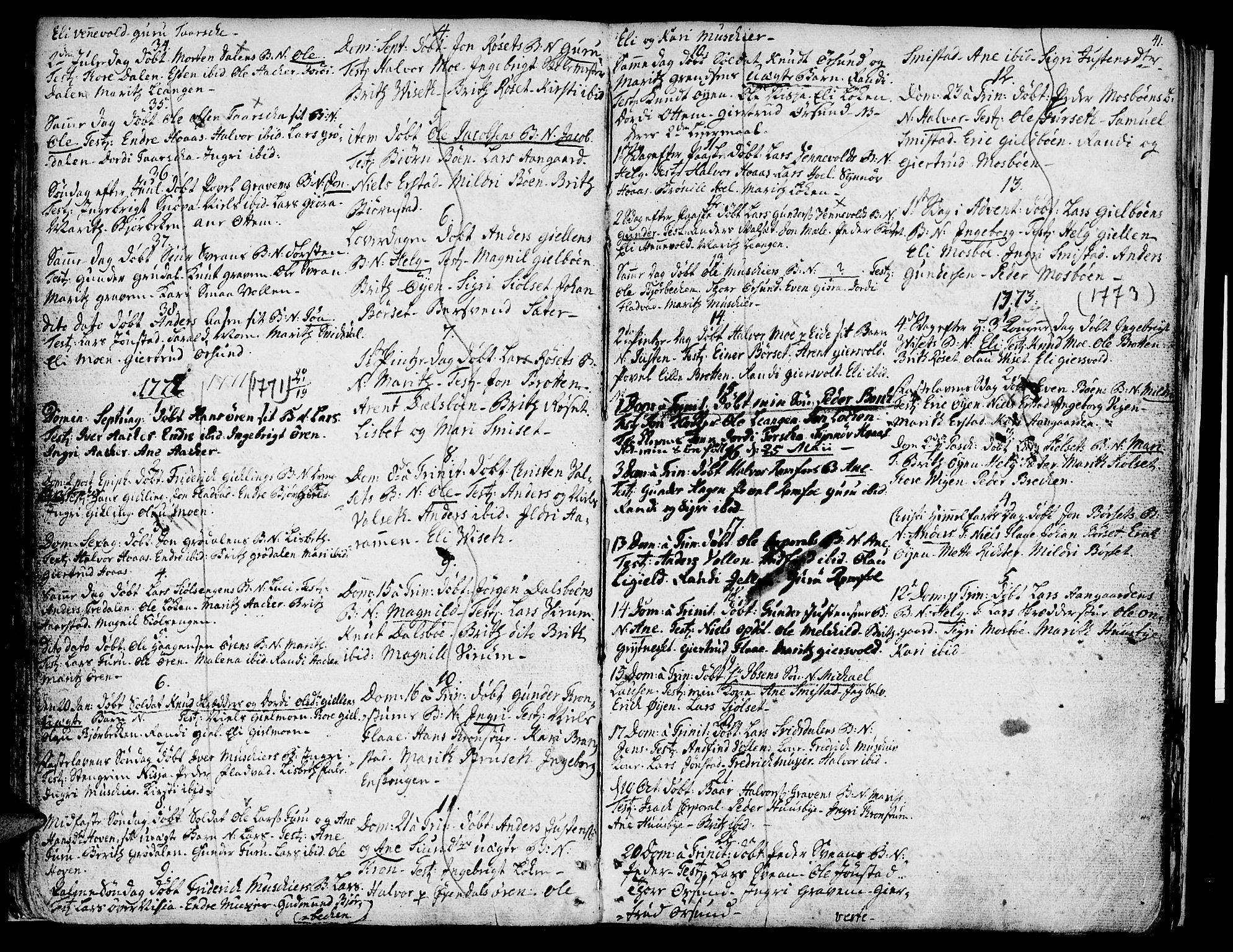 Ministerialprotokoller, klokkerbøker og fødselsregistre - Møre og Romsdal, AV/SAT-A-1454/590/L1007: Parish register (official) no. 590A01, 1752-1793, p. 41