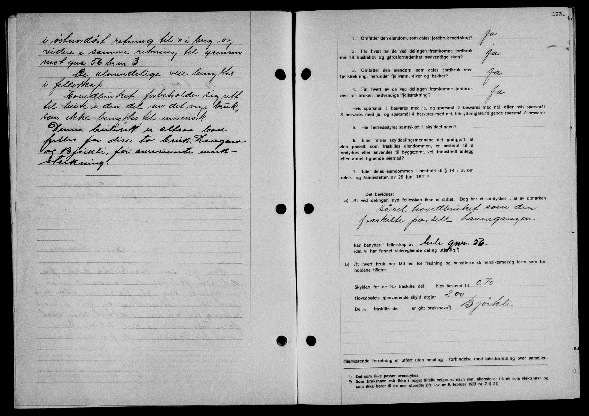 Salten sorenskriveri, SAT/A-4578/1/2/2C/L0064: Mortgage book no. 54, 1933-1934, Deed date: 22.01.1934