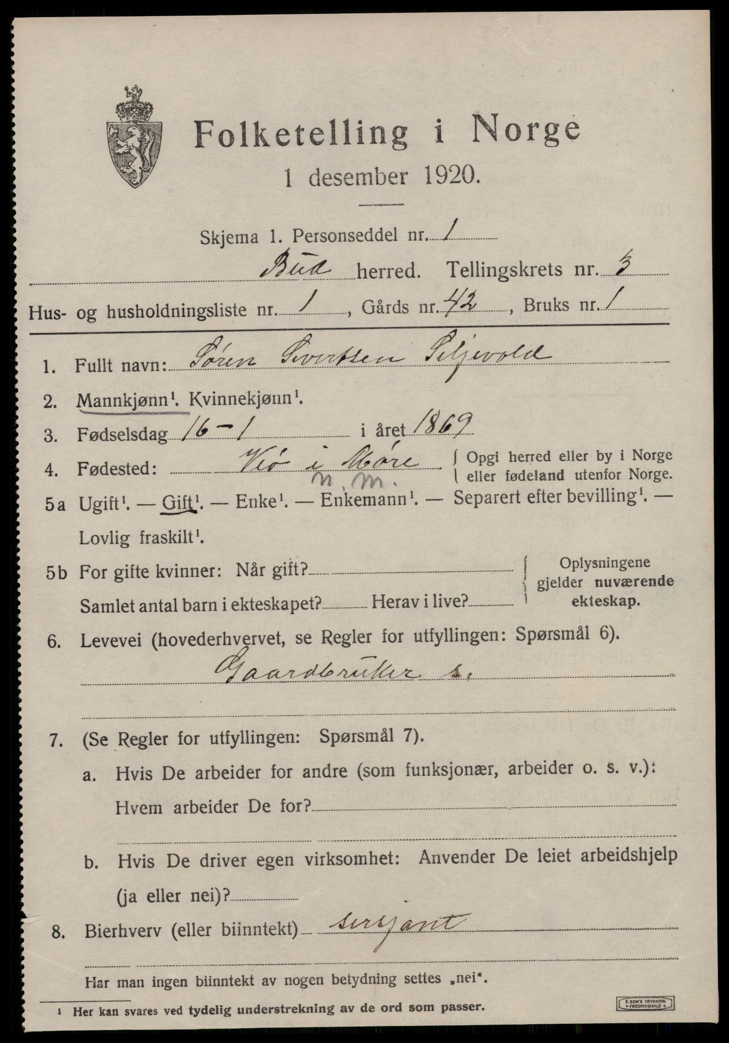 SAT, 1920 census for Bud, 1920, p. 2715