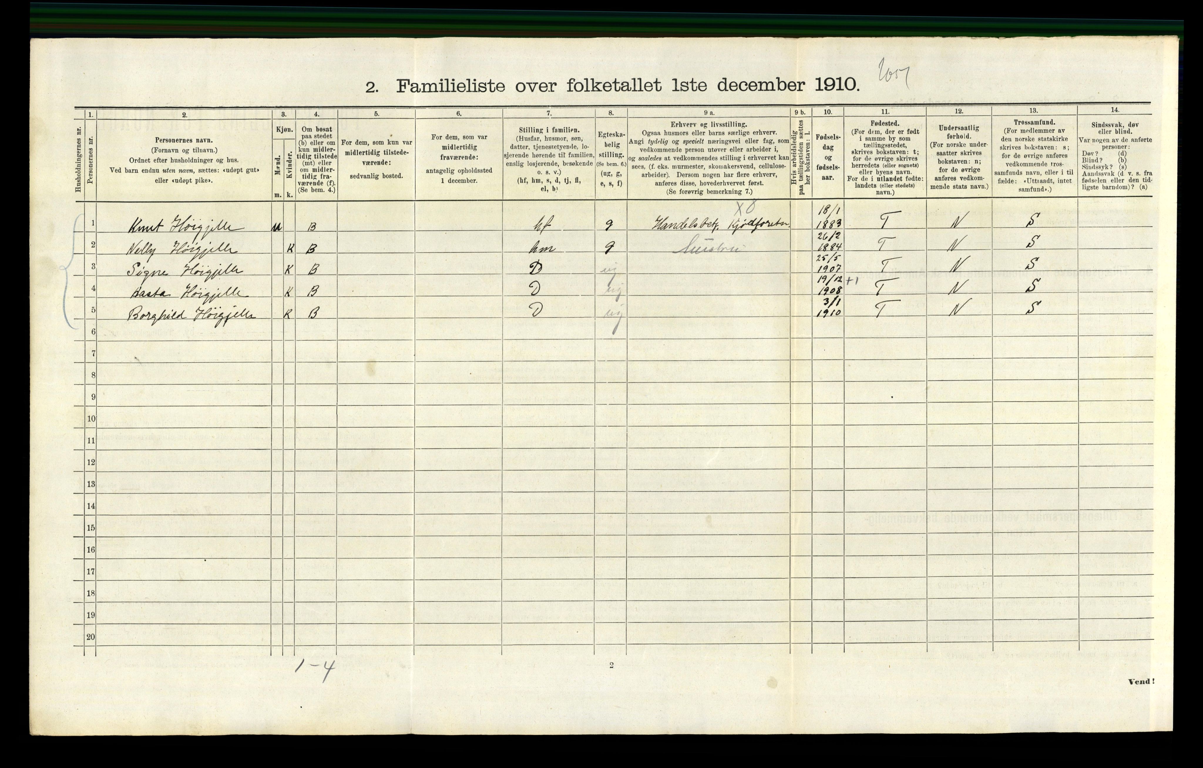 RA, 1910 census for Bergen, 1910, p. 25964