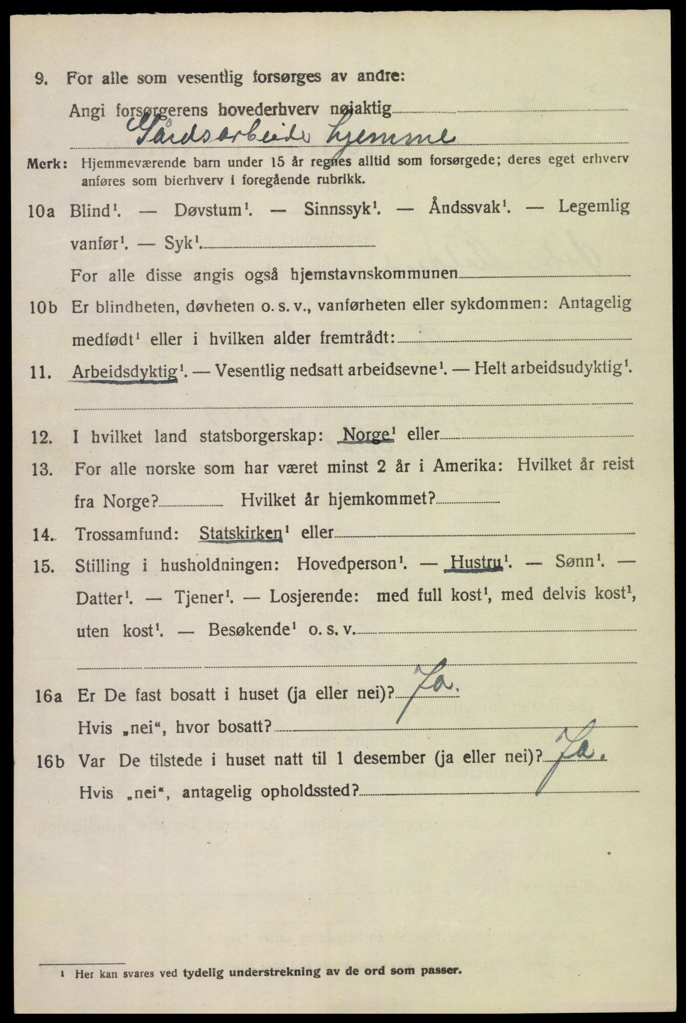 SAK, 1920 census for Austre Moland, 1920, p. 558