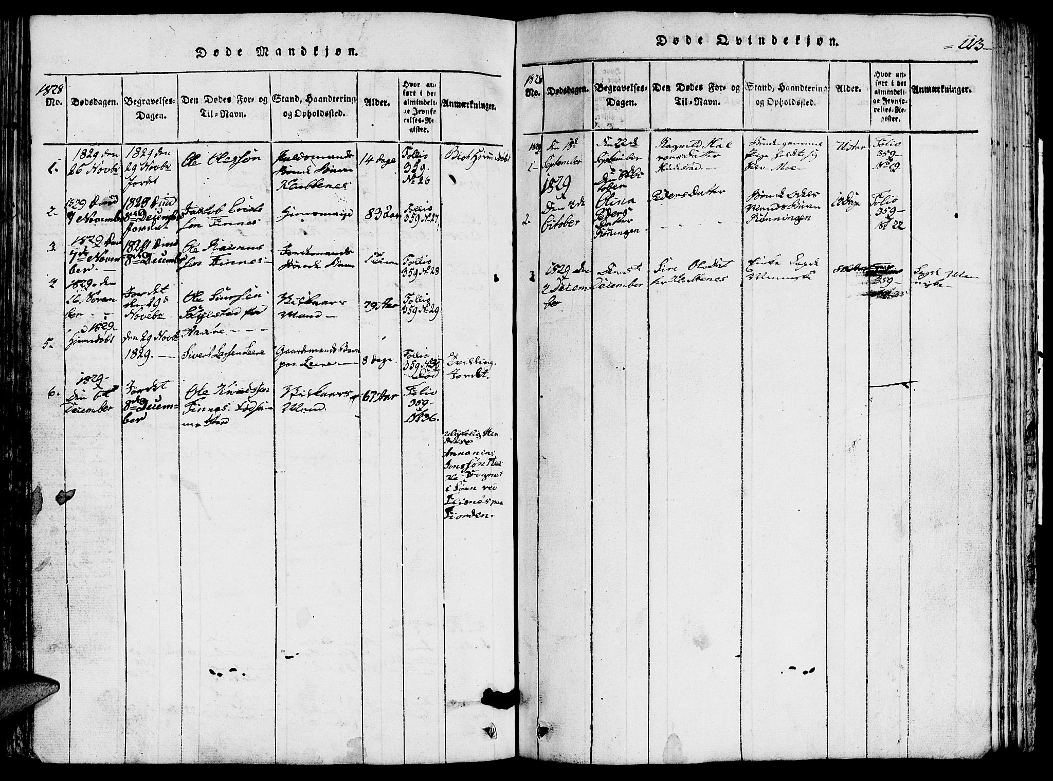 Ministerialprotokoller, klokkerbøker og fødselsregistre - Møre og Romsdal, AV/SAT-A-1454/515/L0207: Parish register (official) no. 515A03, 1819-1829, p. 113