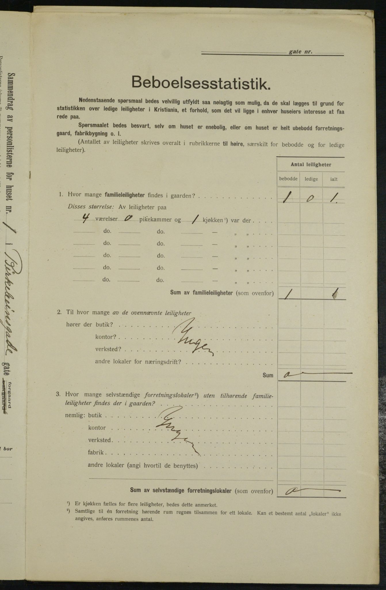 OBA, Municipal Census 1913 for Kristiania, 1913, p. 4760